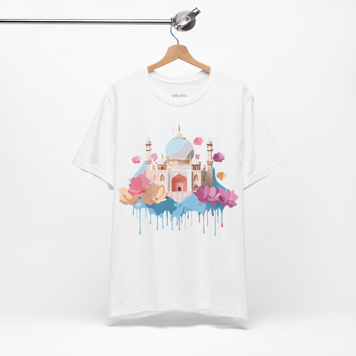 Tourist Shirt Taj Mahal Graphic Tee Unisex Short Sleeve Art From Adelpha Vintage Inspired
