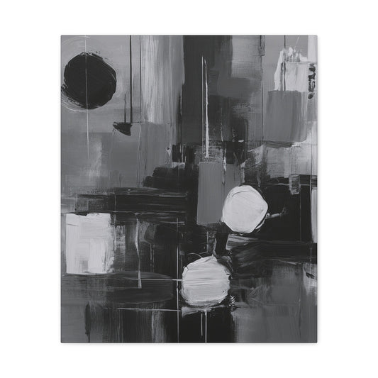 Black Abstract Painting Print Canvas 20x24,20x30,24x30, 24x32,24x36,30x40, 32x48,36x48,40x60 Pine-Wood Inner Frame ABS-16