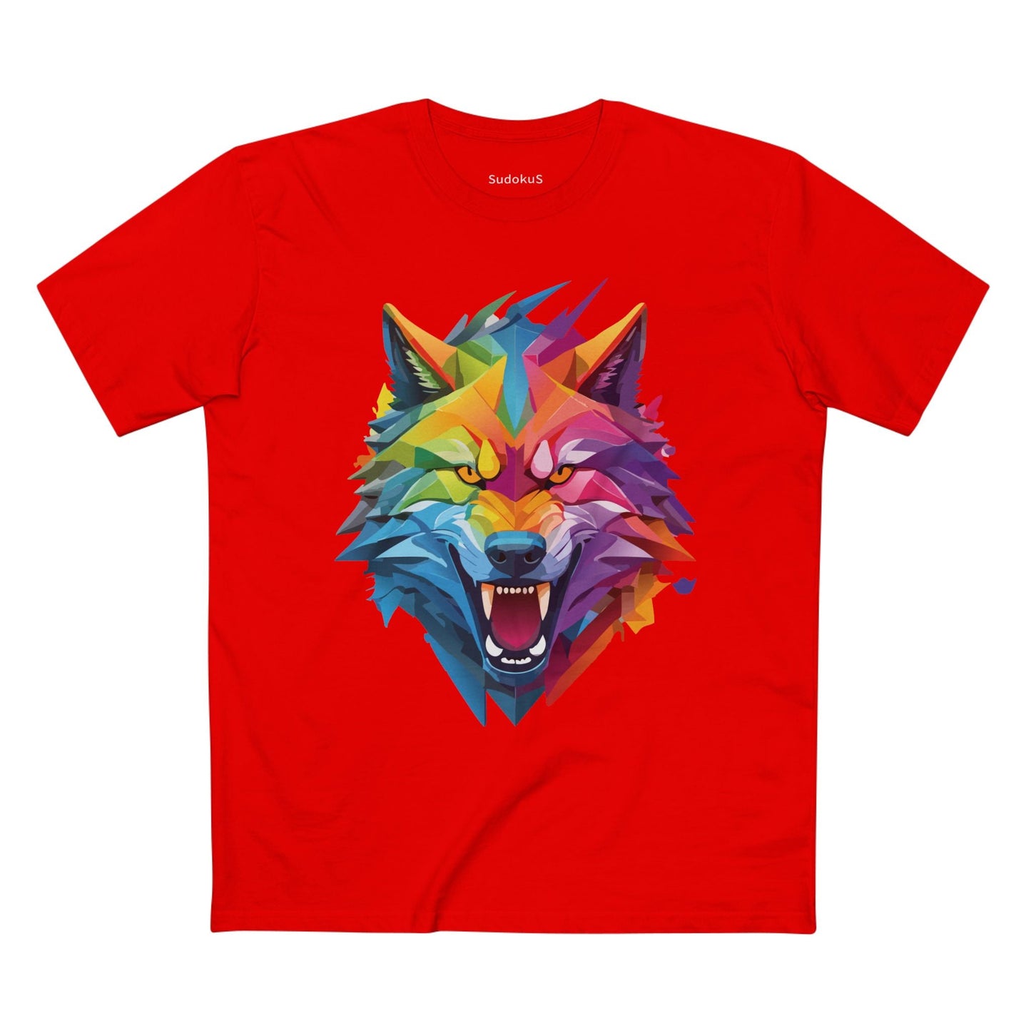 Wolf Graphic Unisex 100 Cotton Staple Tee with Animal Design Artwork 18