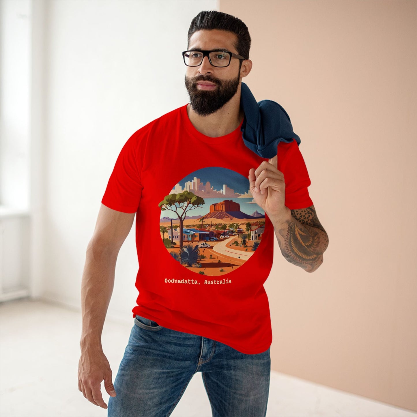 Travel Shirt Australia Original Art Design Unisex Premium Cotton Staple Tee By Retro2Nova