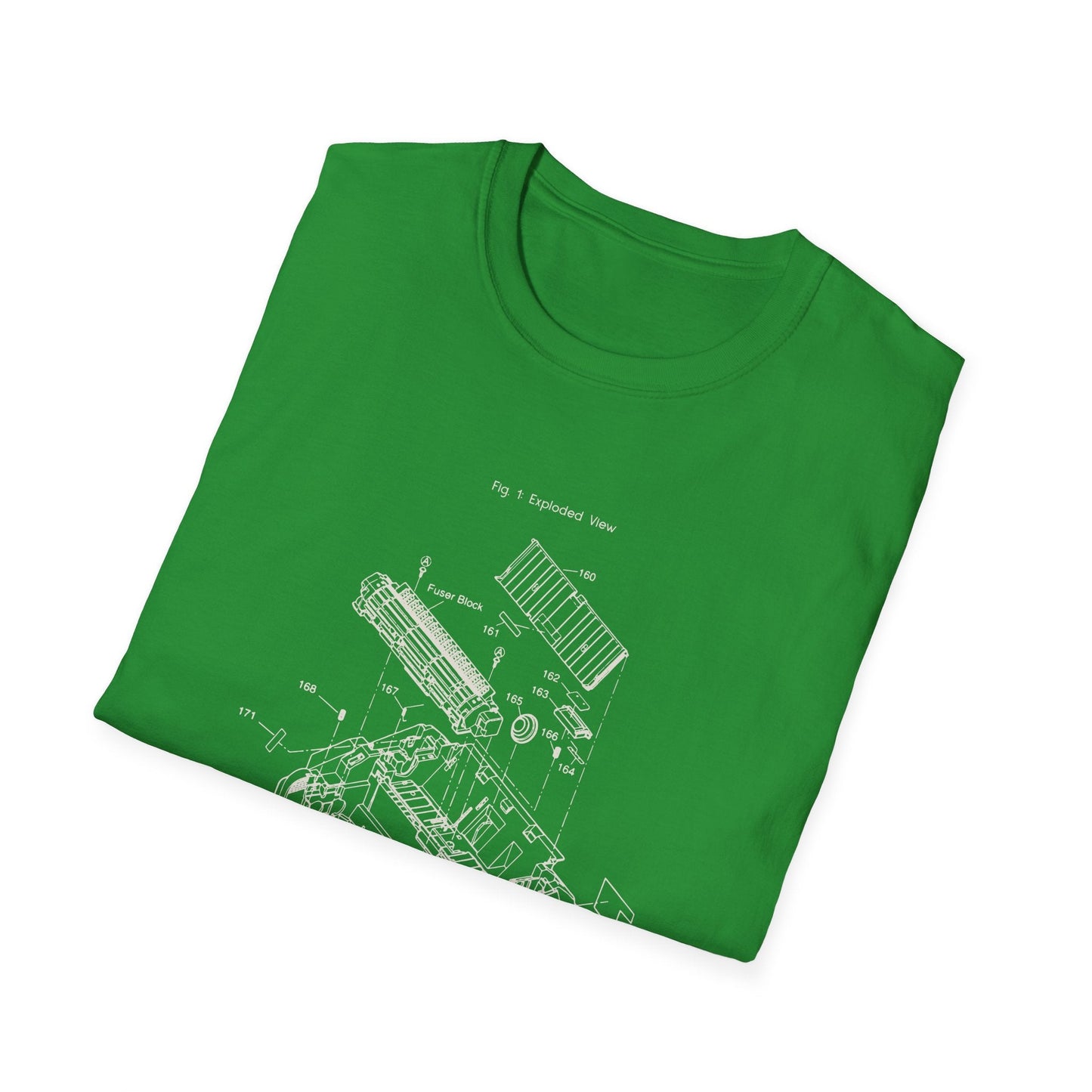 Unisex Cotton T-Shirt Vintage Home Printer Blueprint Tee Home Printer Works 4 Microdots Slogan