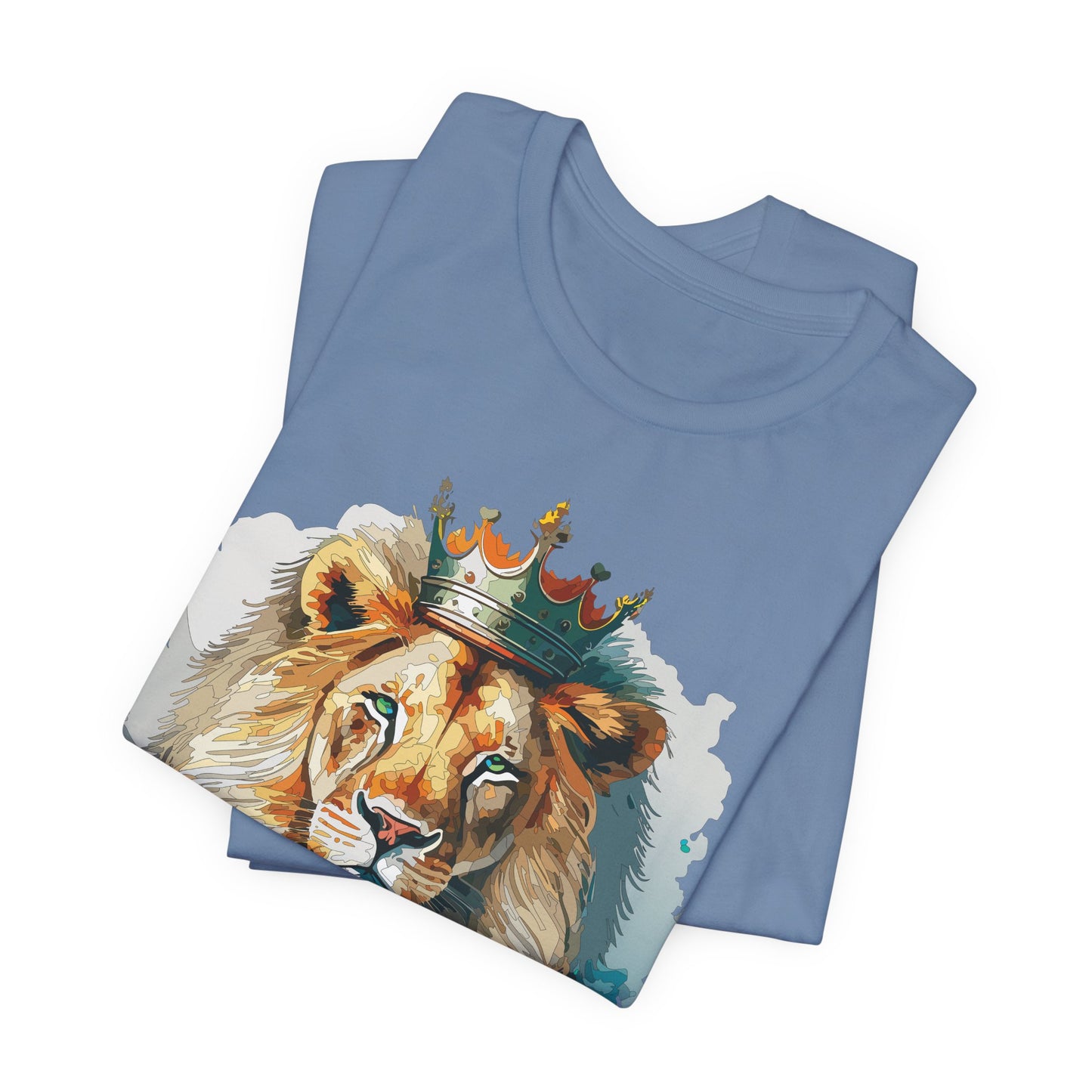 Unisex King Lion Tee, Animal Shirt, Tee Shirt with Lion, Crown T-Shirt, Animal King Tees, Crown Shirt, Safari T-Shirt 3