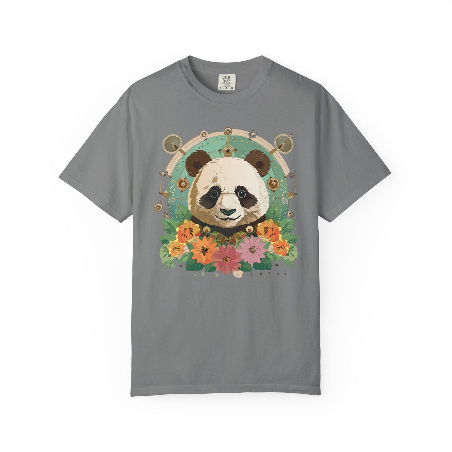 Panda Portrait Graphic T-Shirt Unisex Cotton Floral Animal Art Tee p3