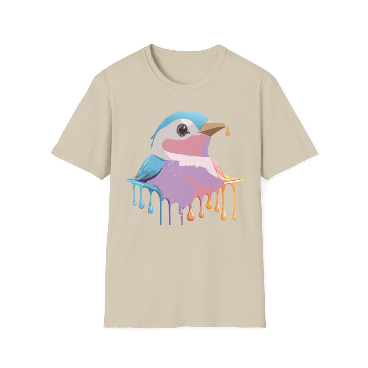 Colorful Dripping Kookaburra T-Shirt | Watercolor Bird Illustration