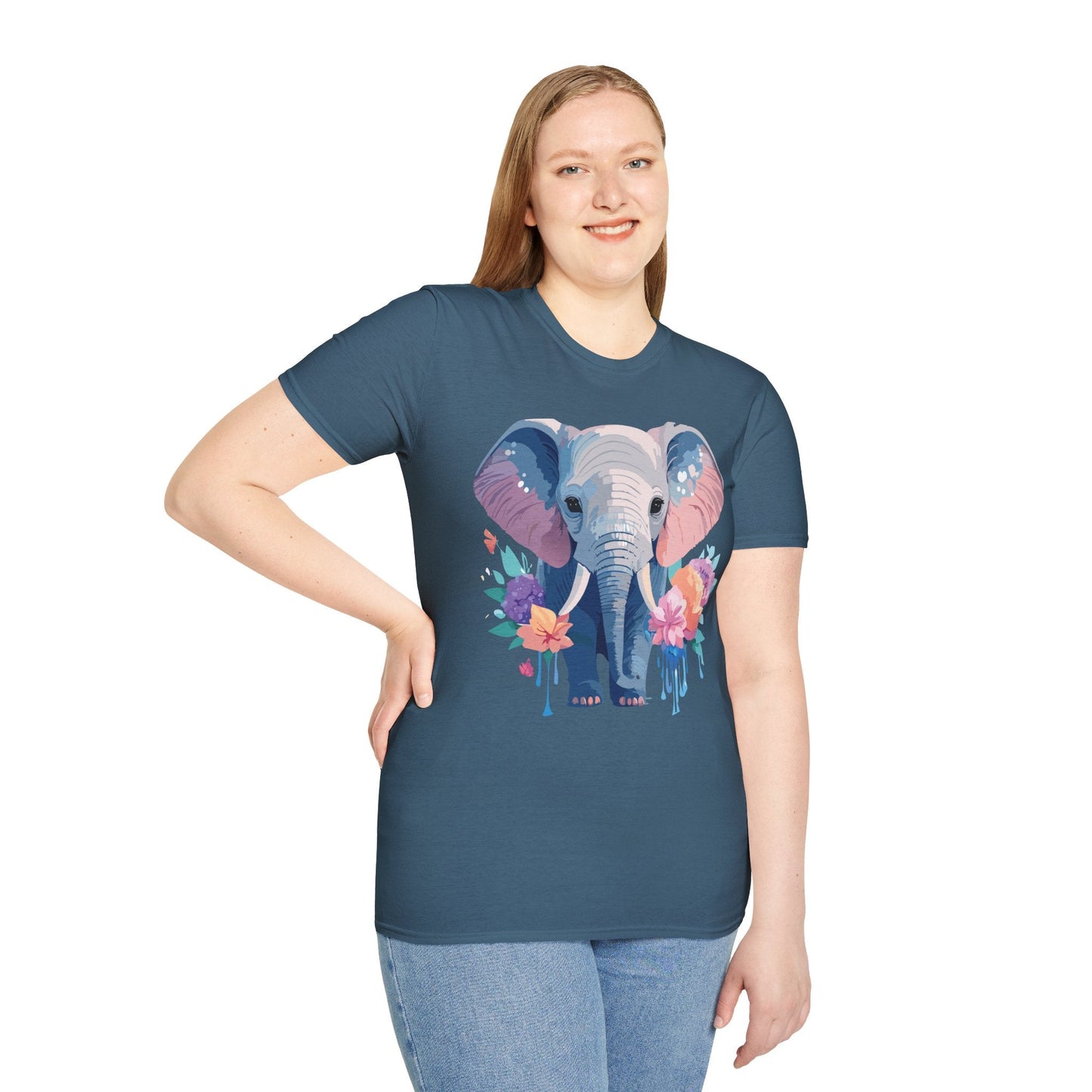 Elephant Graphic T Shirt Unisex Softstyle 64000 Cotton Animals T Shirt For Adults Premium