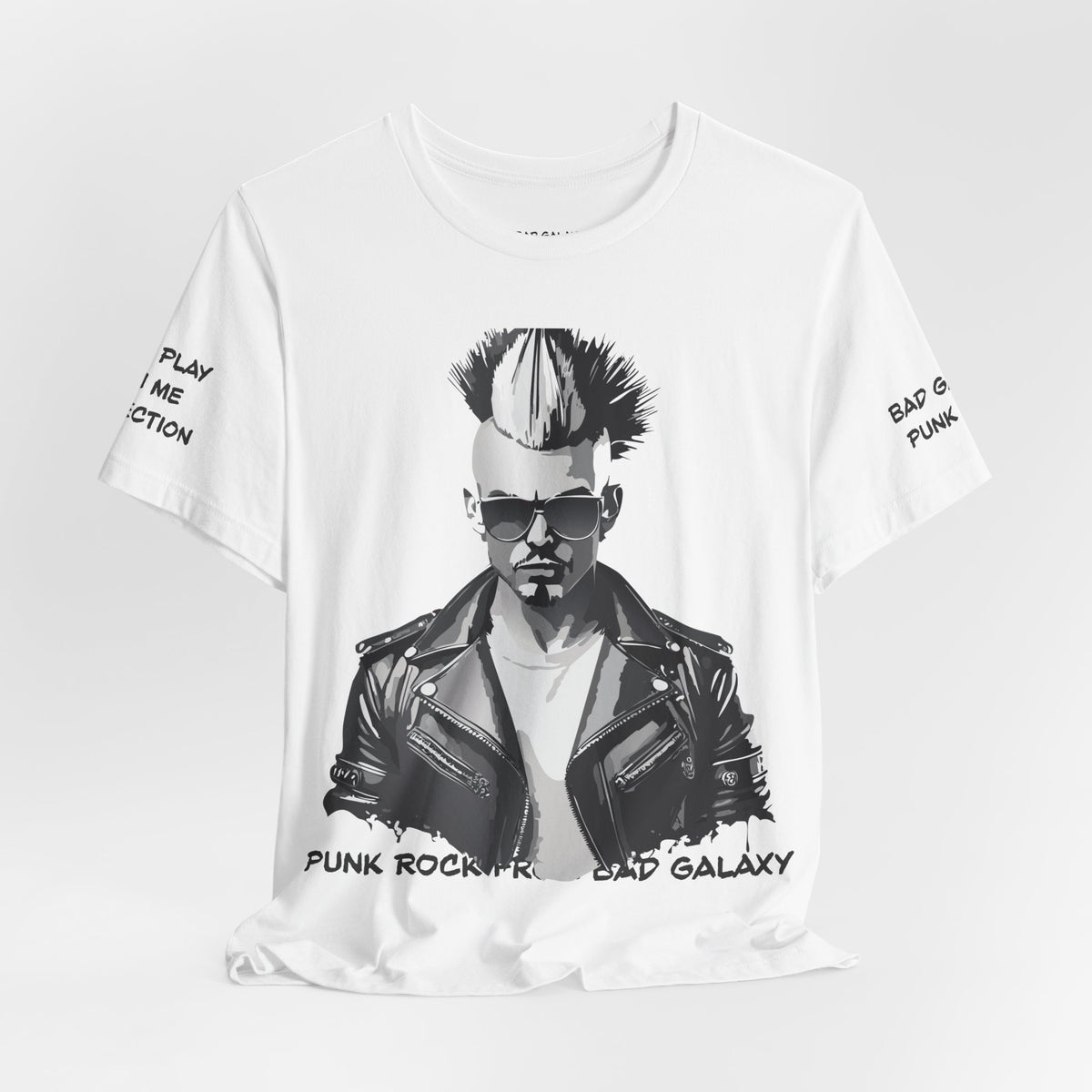 Punk Rock Graphic Unisex Cotton Bella+Canvas Tee with Art Design b34