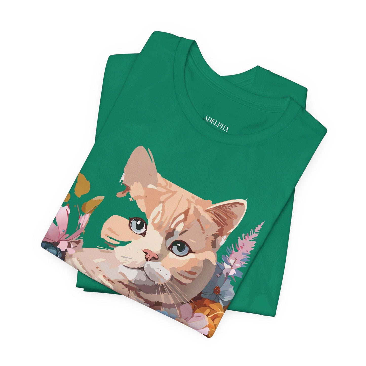 Adelpha Cat Graphic T Shirt Unisex Short Sleeve Art Design Tee Vintage Inspired