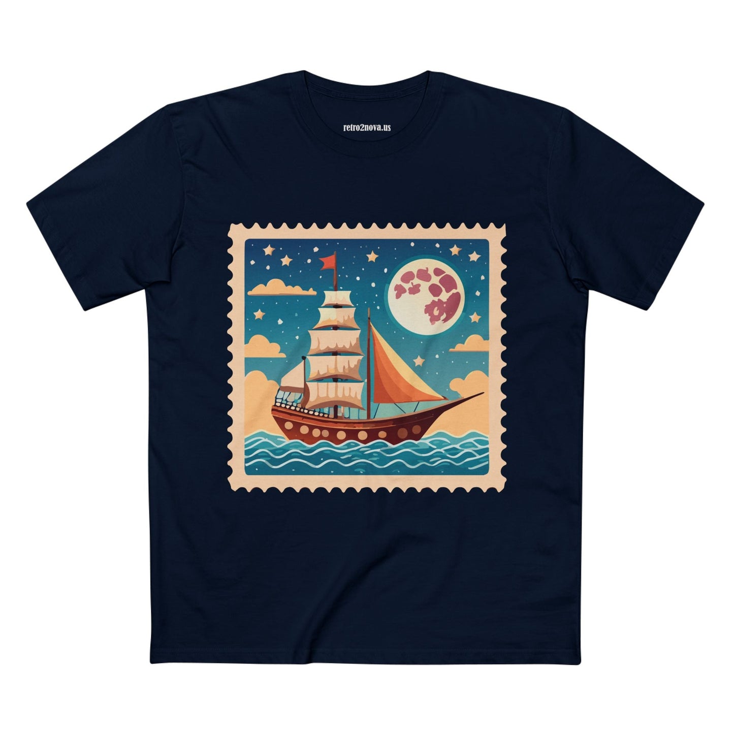 Postage Stamp Shirt Unisex Premium Cotton Tee With Original Art Design By Retro2Nova