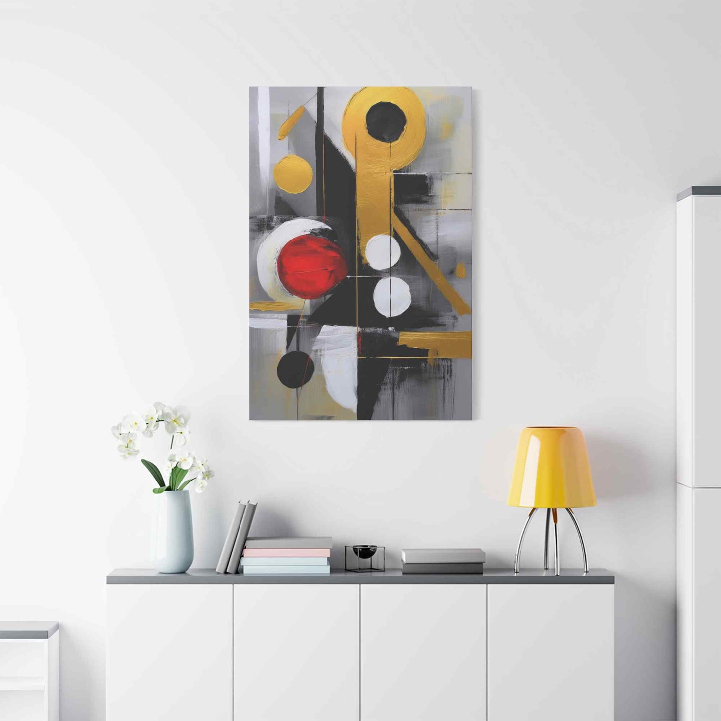 Red Abstract Painting Print Canvas 20x24,20x30,24x30, 24x32,24x36,30x40, 32x48,36x48,40x60 Pine-Wood Inner Frame ABS-24