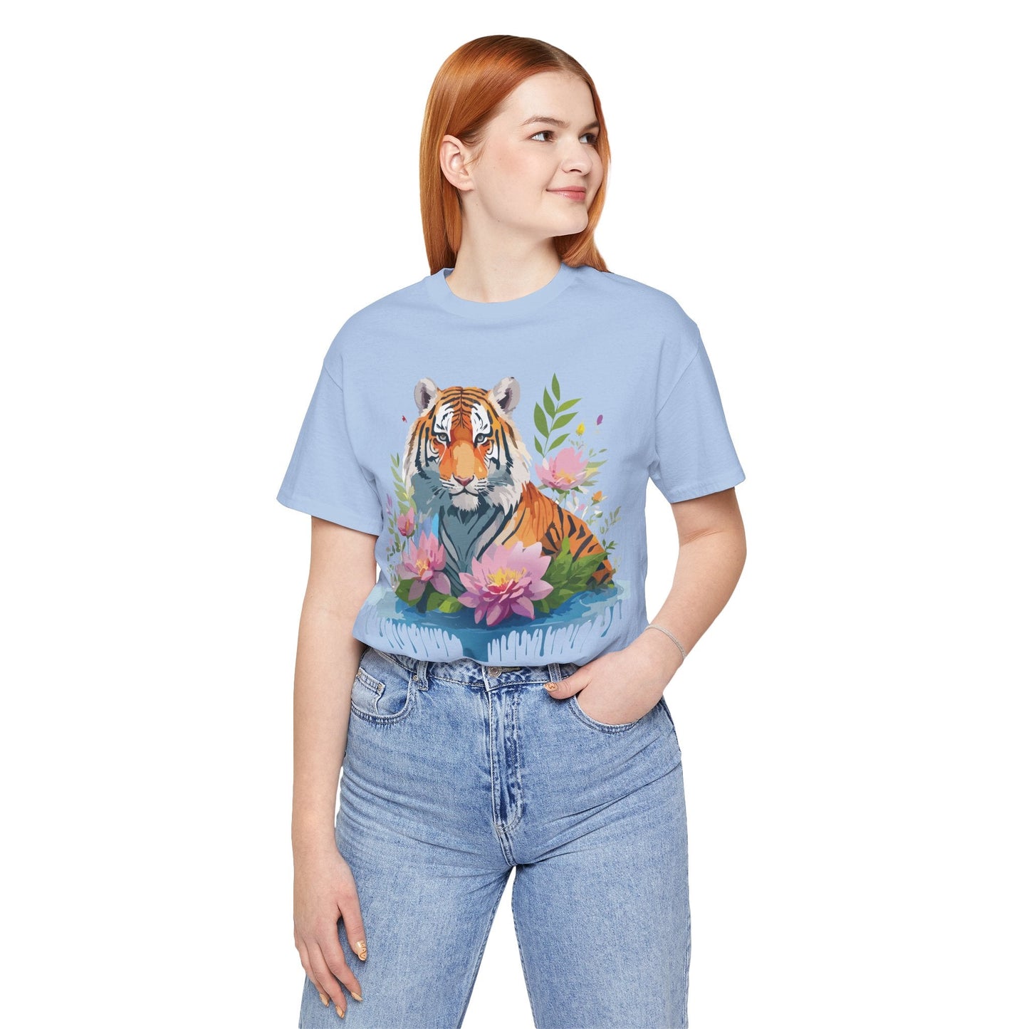 Tiger Graphic Tee Unisex Shirt By Adelpha Vintage Inspired Artwork Short Sleeve