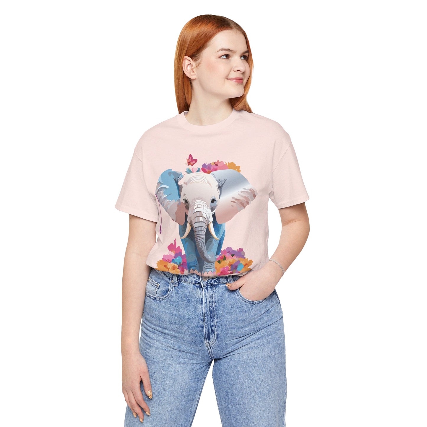 Elephant Graphic Unisex 100 Cotton Jersey Vintage Art Design Tee 5
