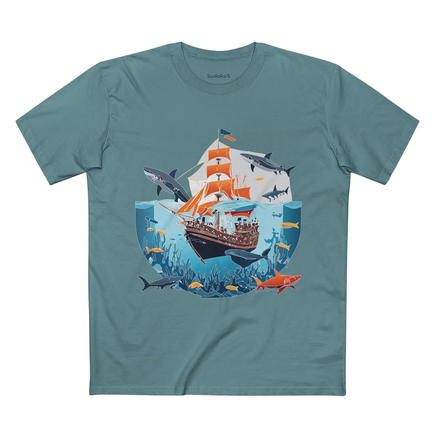 Ocean Coast Graphic Unisex 100 Cotton Staple Tee 23