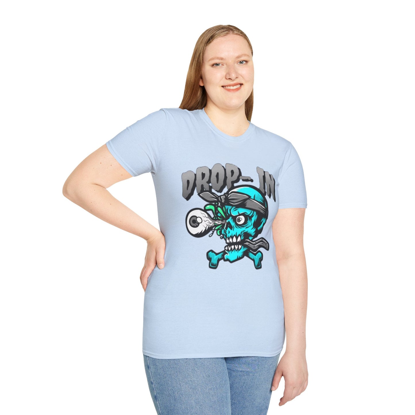Unisex Skull T Shirt Skeleton Shirt With Skull Artwork Gildan Softstyle 64000 Cotton Tee