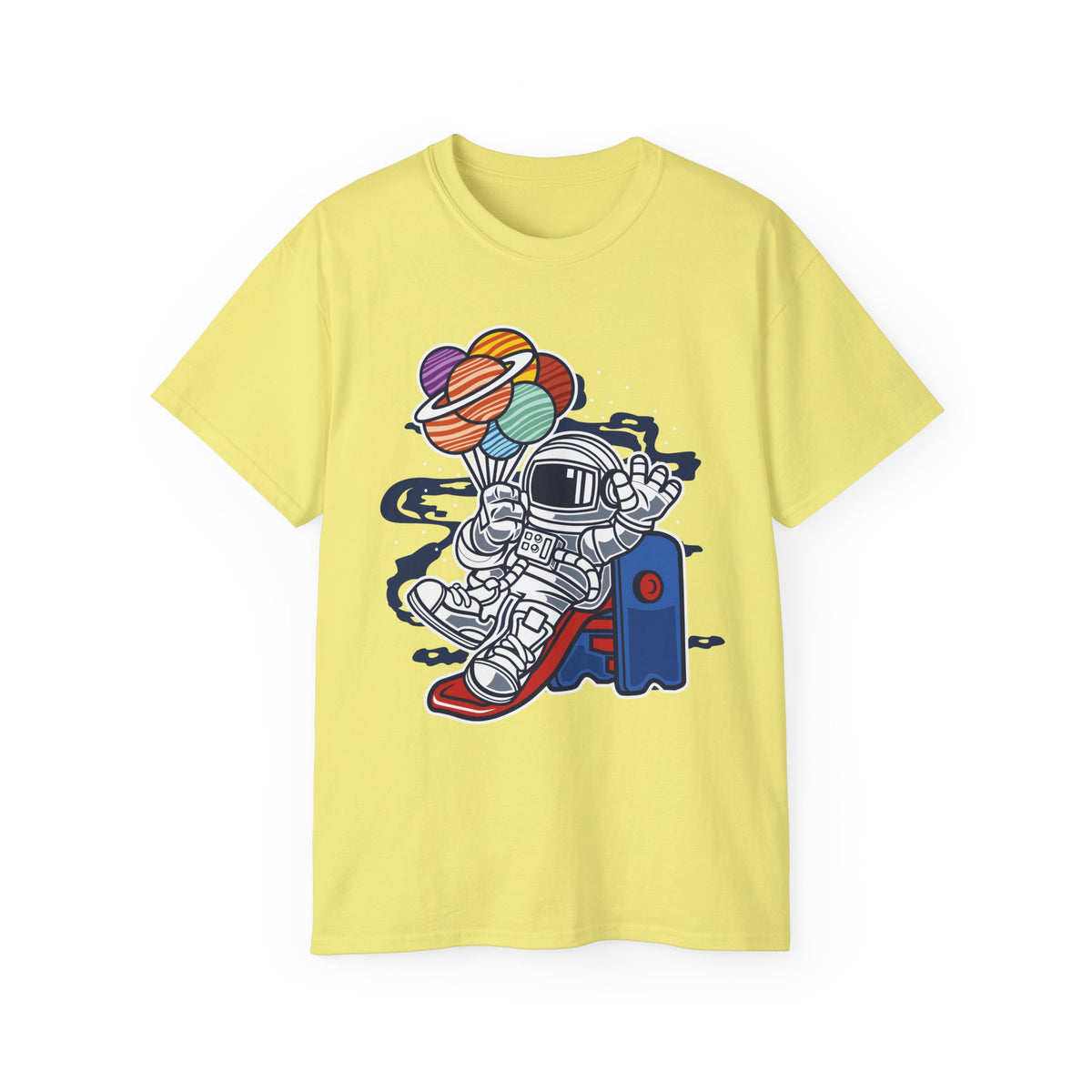 Astronaut Cartoon Graphic Tee Unisex 100 Cotton Gildan T-Shirt 5