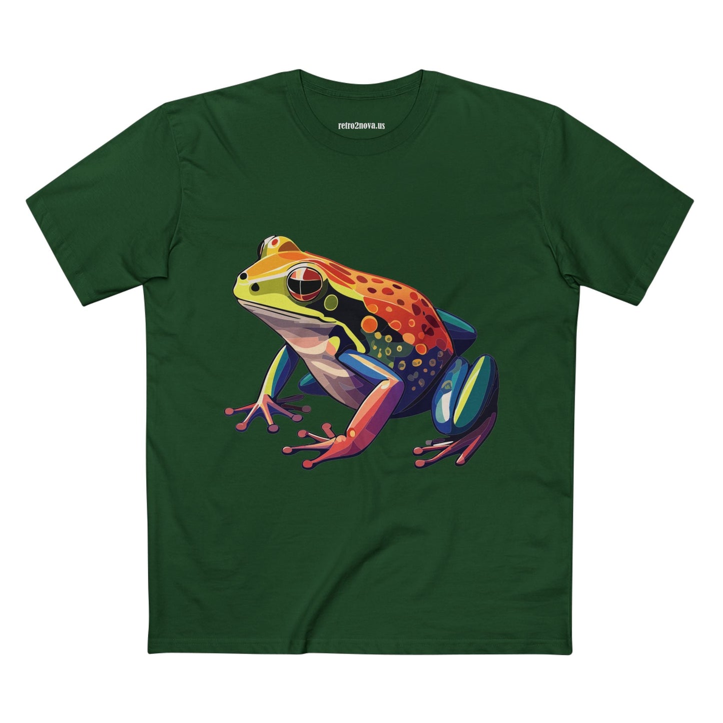 Unisex Premium Cotton Tee Frog Animal Shirt Original Art Design Retro2Nova Art Collection Exclusives