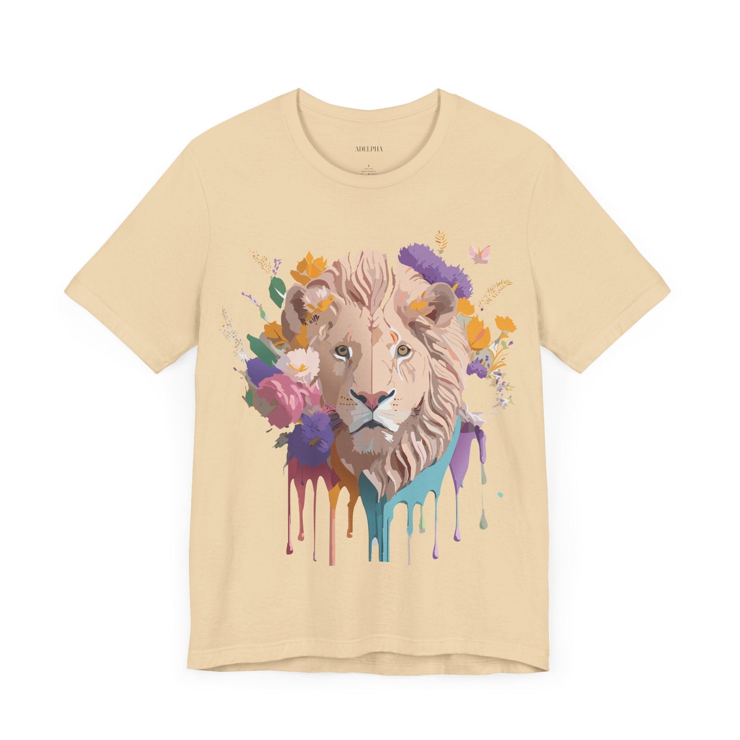 Lion Shirt Graphic Tee Unisex Short Sleeve Vintage Inspired Artwork Adelpha Premium Quality