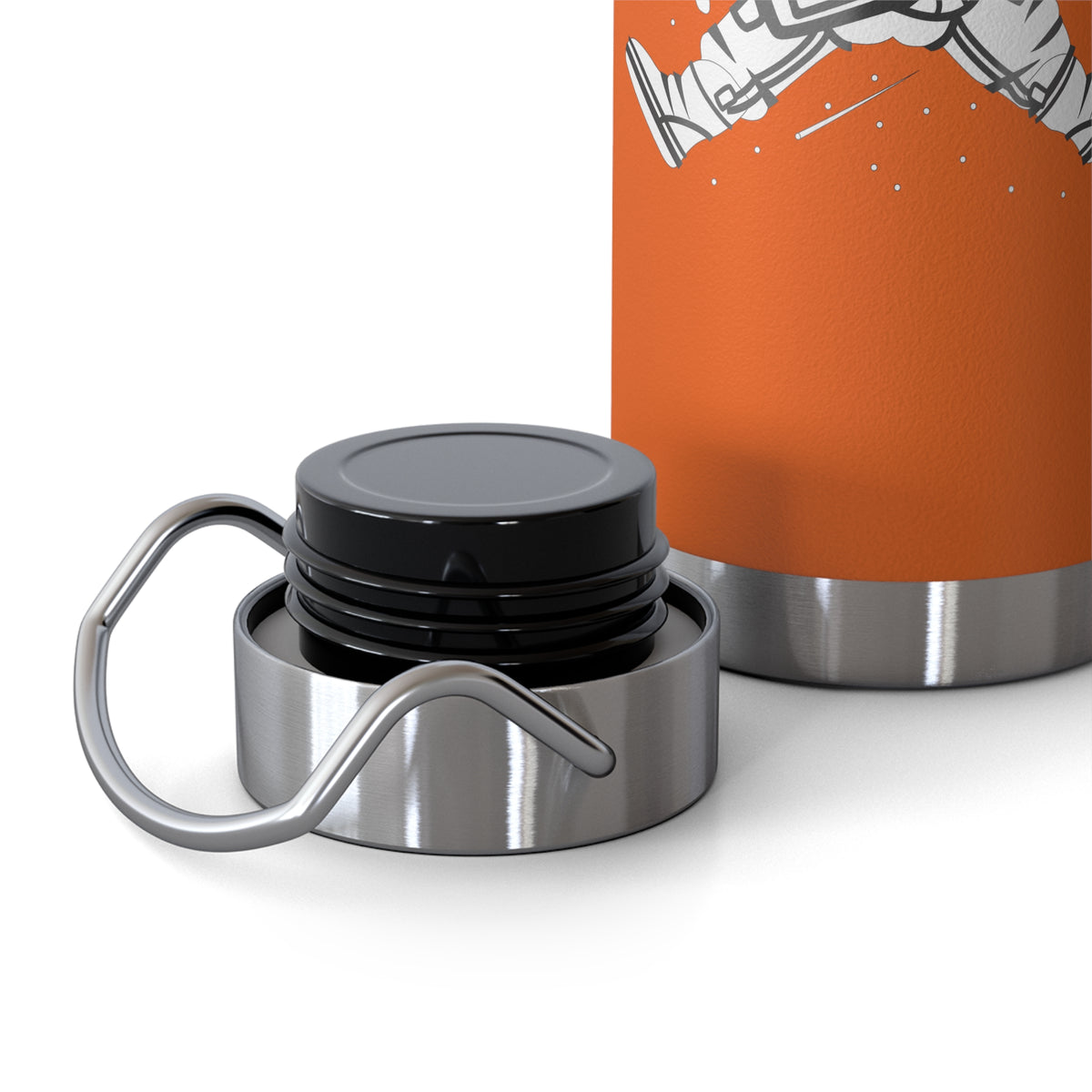 22oz Copper Insulated Water Bottle with Cartoon Design - CV54