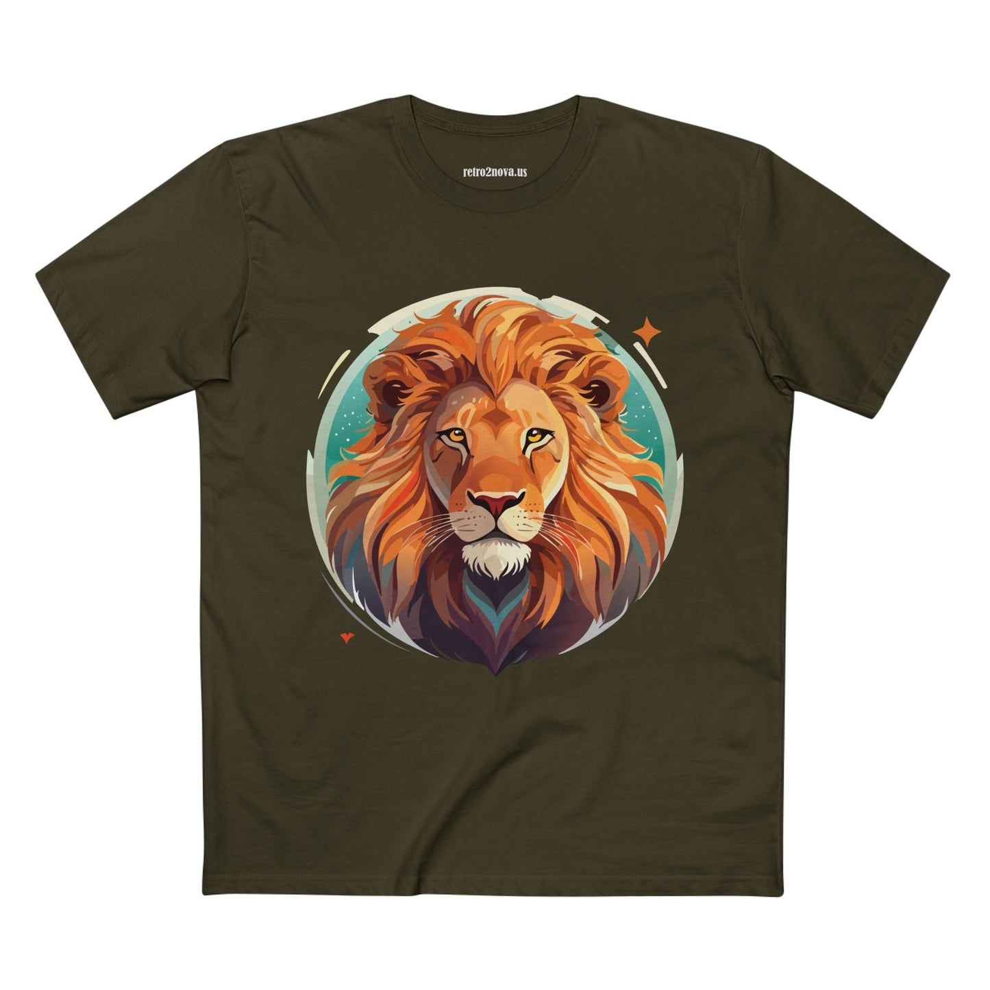 Unisex Lion Shirt With Original Art Design Premium Cotton Tee By Retro2Nova For Soft Breathable Everyday Comfort