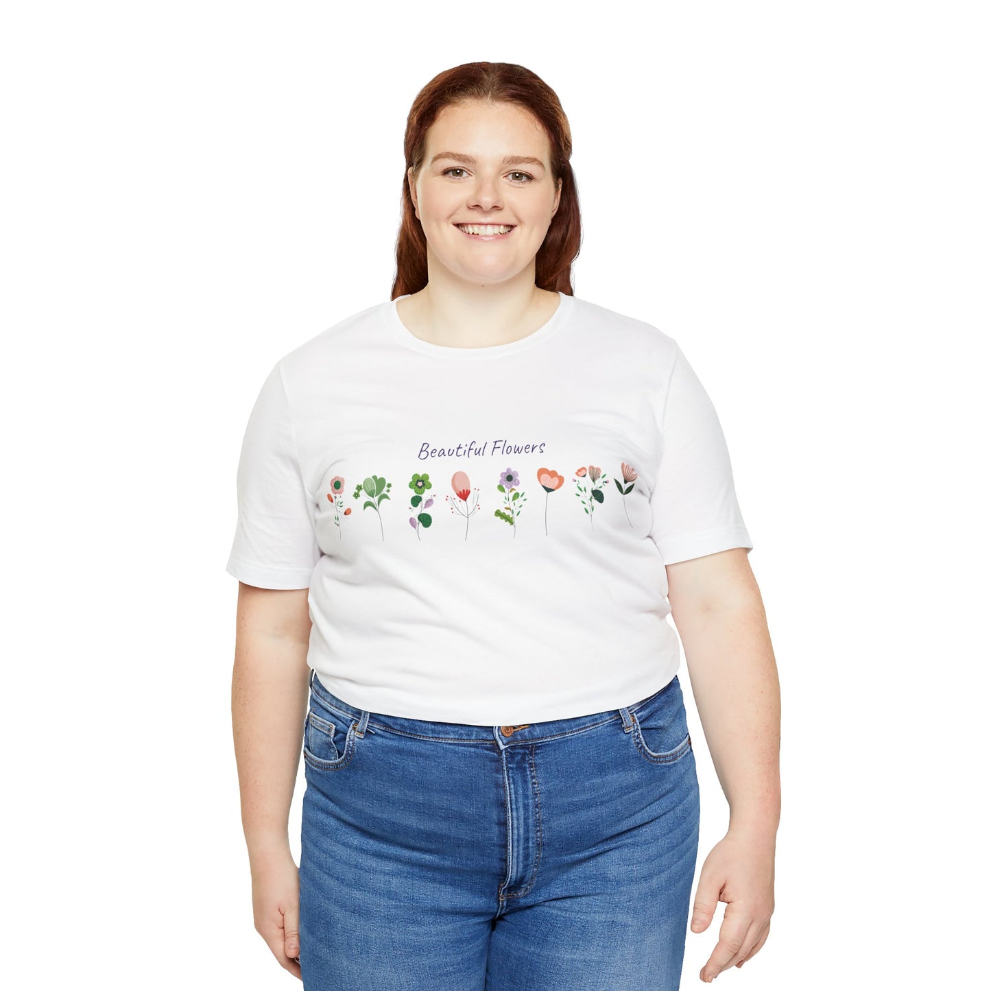 Cotton Tee Shirt with Floral Prints