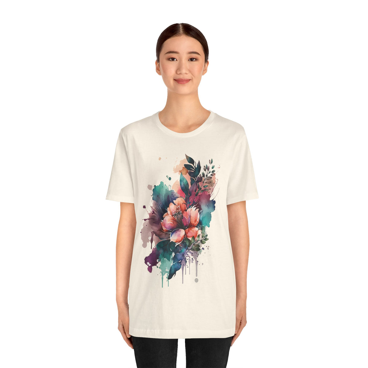 Floral Graphic Tee Shirt - Bella+Canvas Unisex 100 Cotton 57