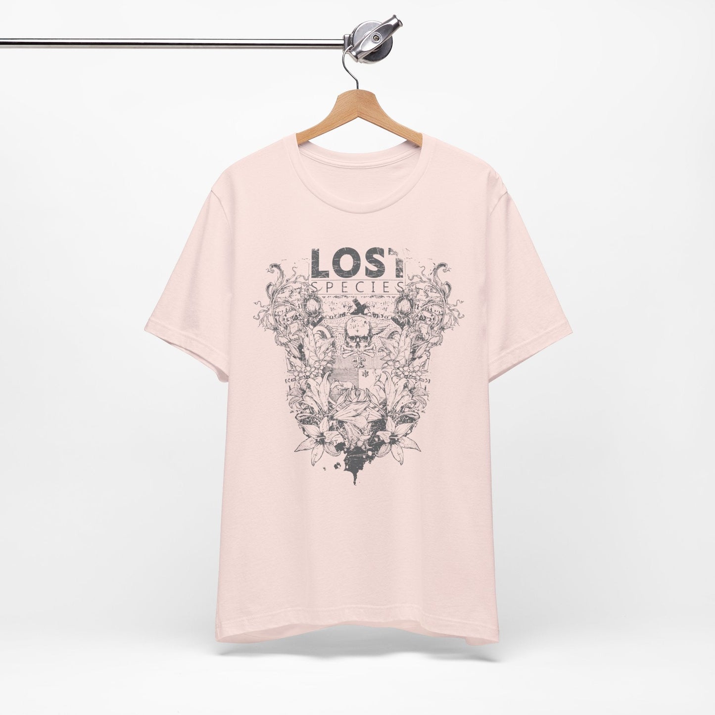 Lost Species Tee Floral Wildlife Illustration Rock Band T-Shirt A-7