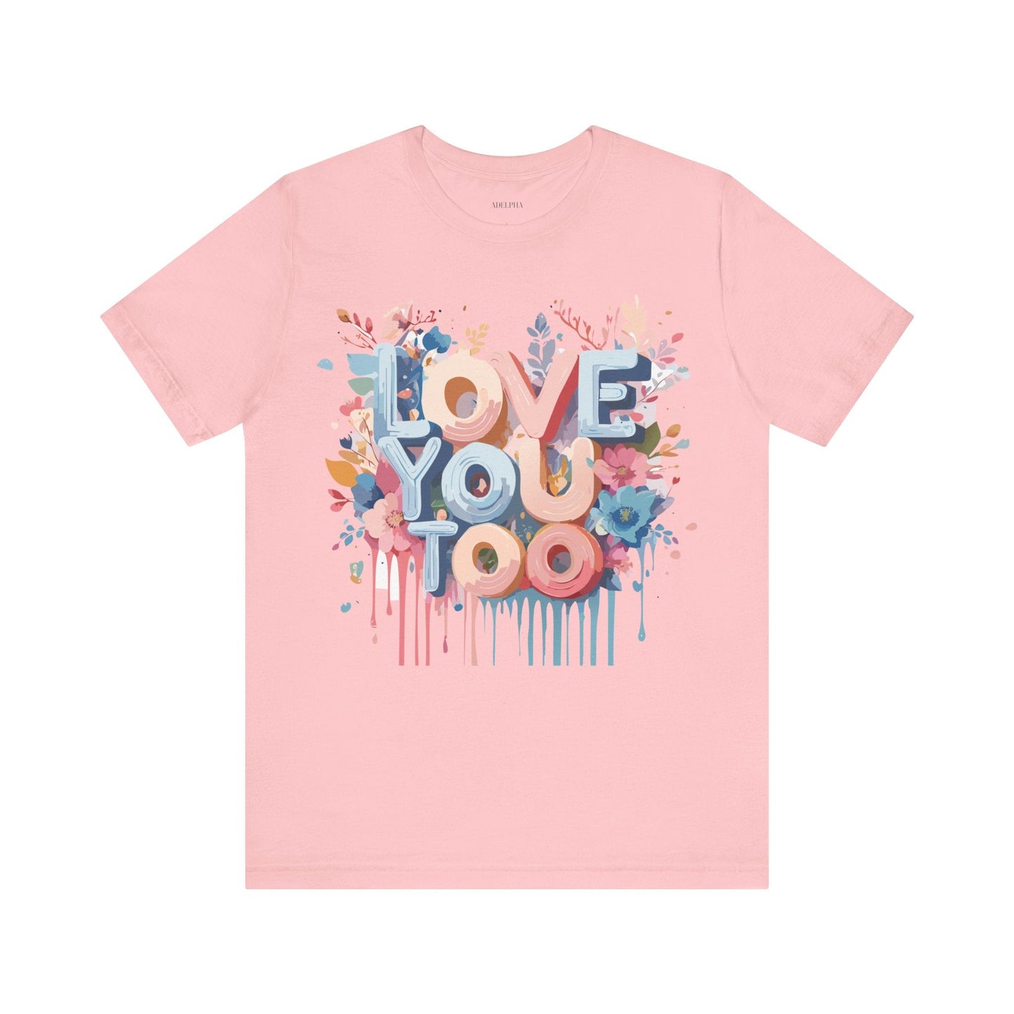 Valentine Day Graphic Unisex 100 Cotton Vintage Artwork with Love and Flower Design Tee 41