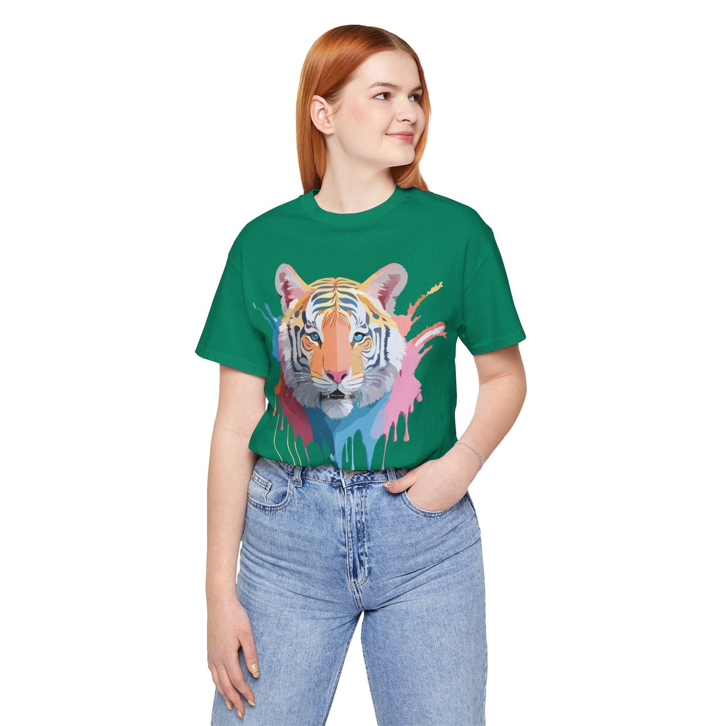 Tiger Graphic Tee By Adelpha Unisex Short Sleeve Vintage Inspired Art Shirt Premium Quality