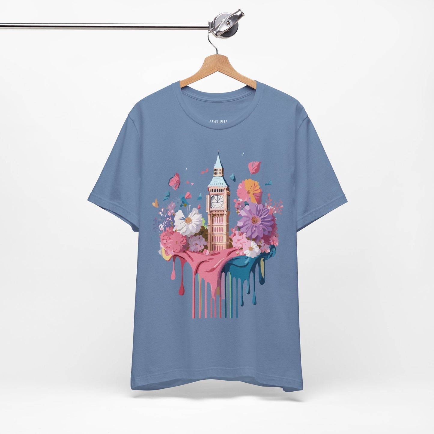 London Tourist Unisex Graphic Tee Vintage Inspired Art Jersey Short Sleeve