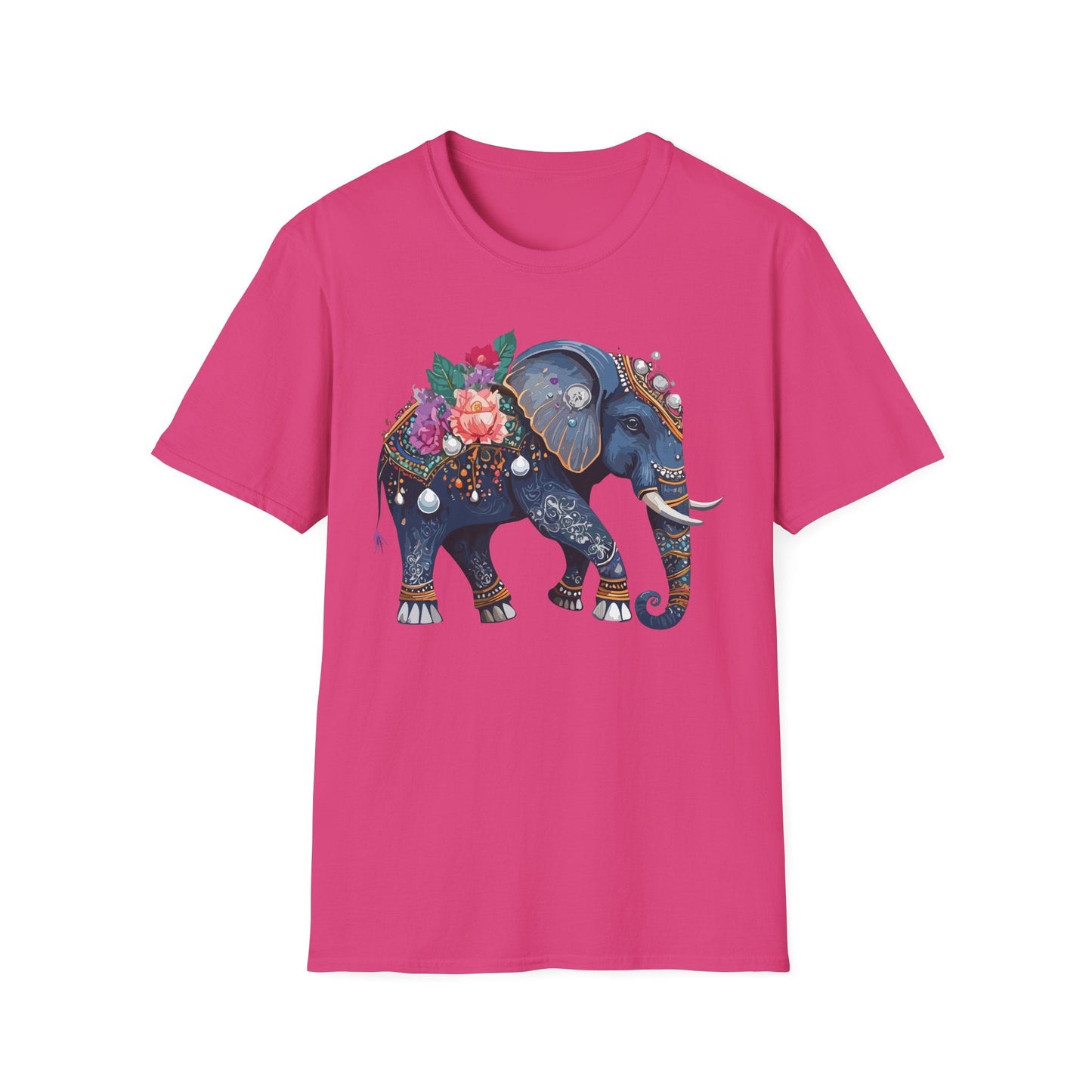 Elephant T Shirt Unisex Softstyle Tee Gildan 64000 100 Percent Cotton Comfort Everyday