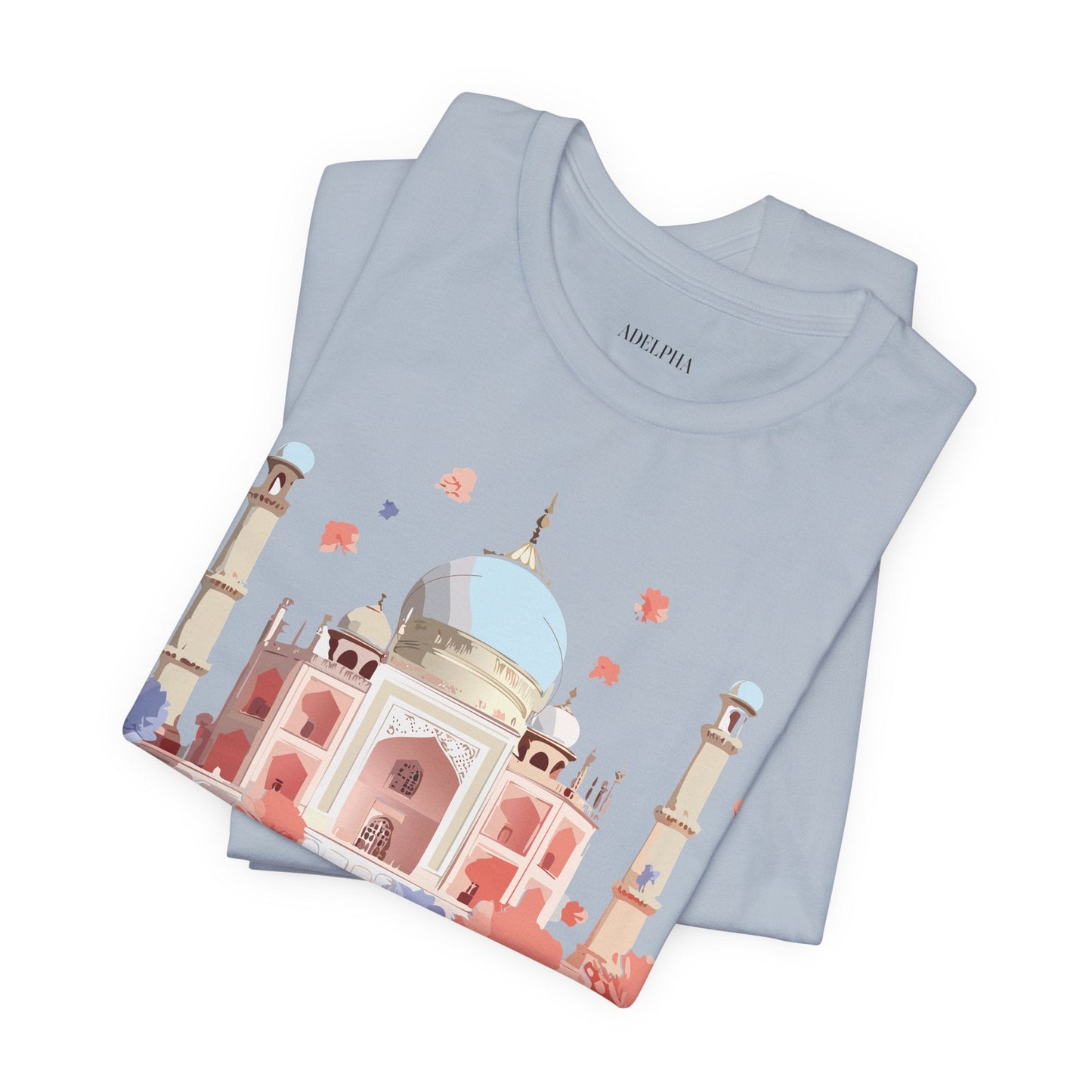 Unisex Taj Mahal Graphic Tee Vintage Inspired Shirt By Adelpha Art Design Collection