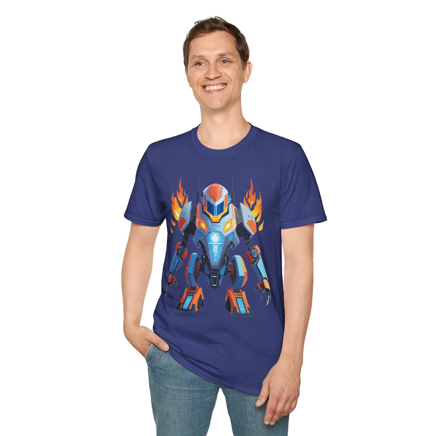 Cyborg Tee Unisex Robot Shirt Terminator Shirt Art Design Gildan Softstyle 64000 Cotton Tee