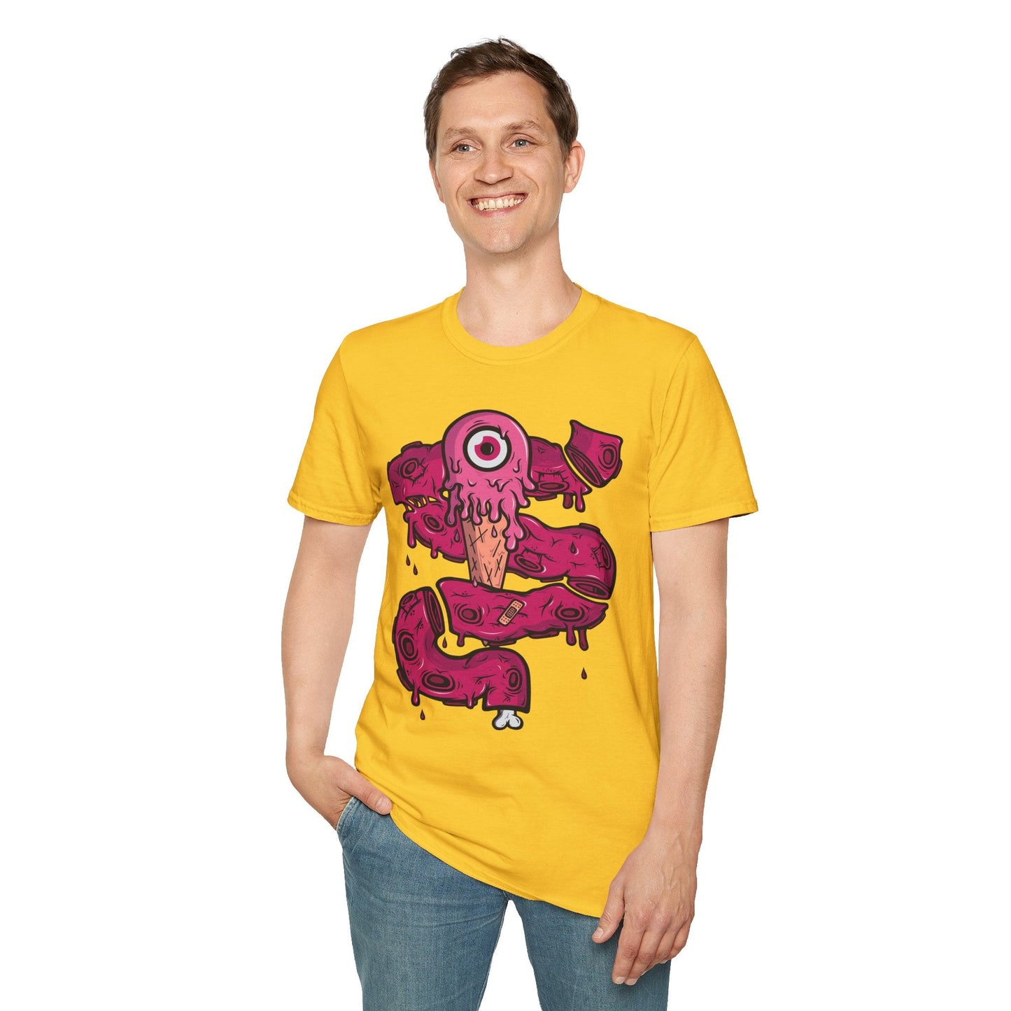 Cartoon T Shirt Animation Tee Funny Graphic Tee Unisex Gildan Softstyle Cotton 64000