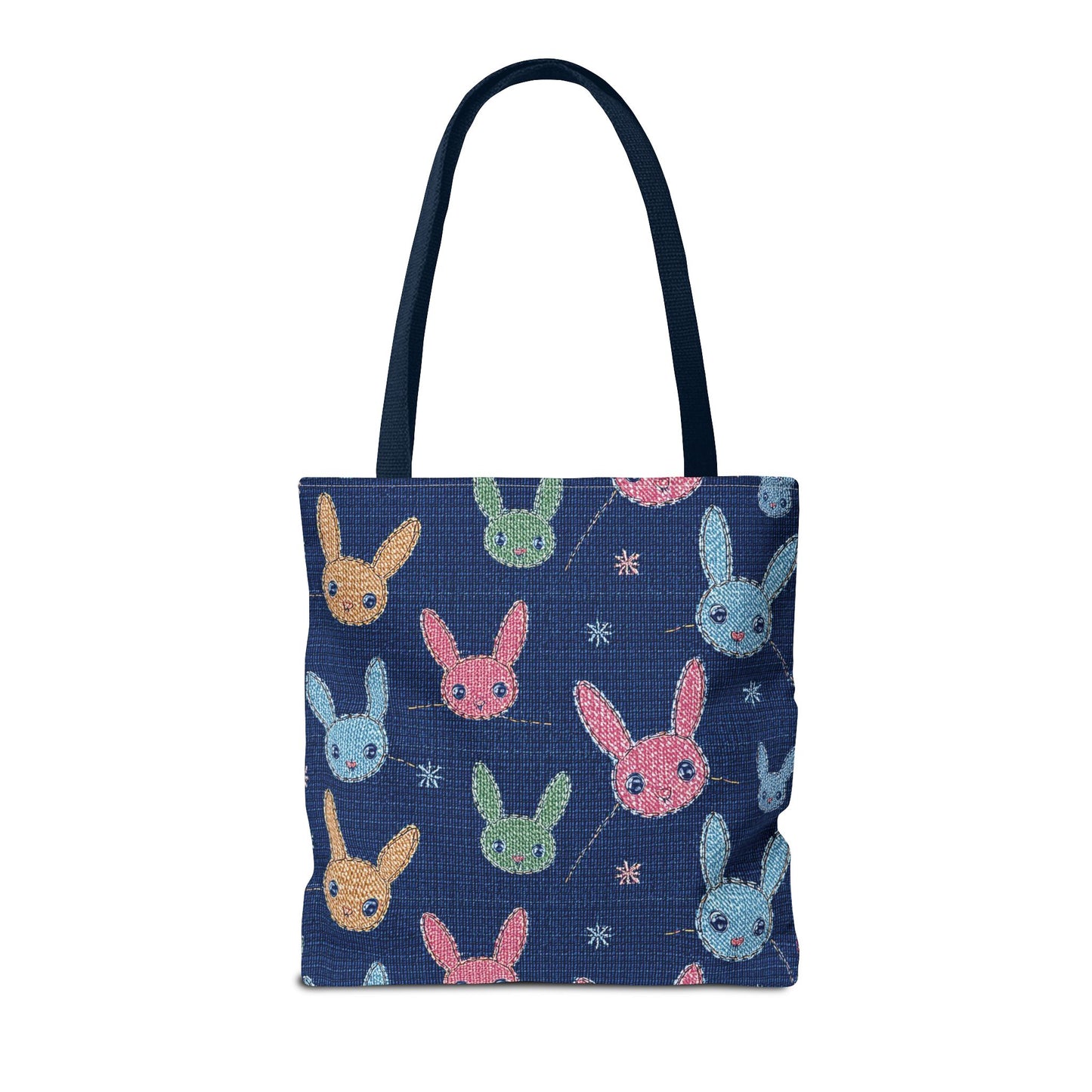 Denim Fabric Imitation Print Unisex Canvas Bag Poly Spun 3 Sizes Tote Bag 192-6