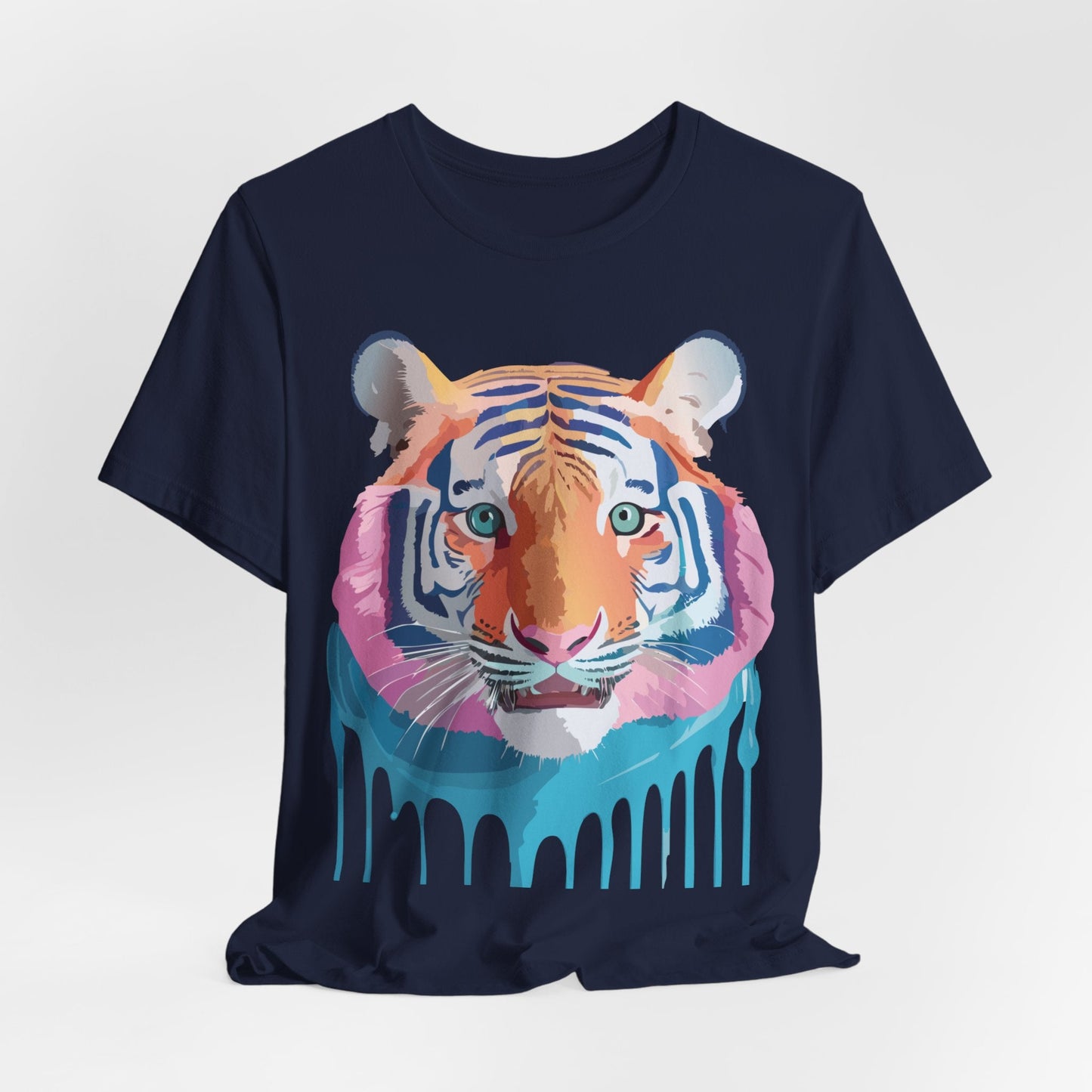Tiger Graphic Unisex 100 Cotton Vintage Art with Animal Tee 17