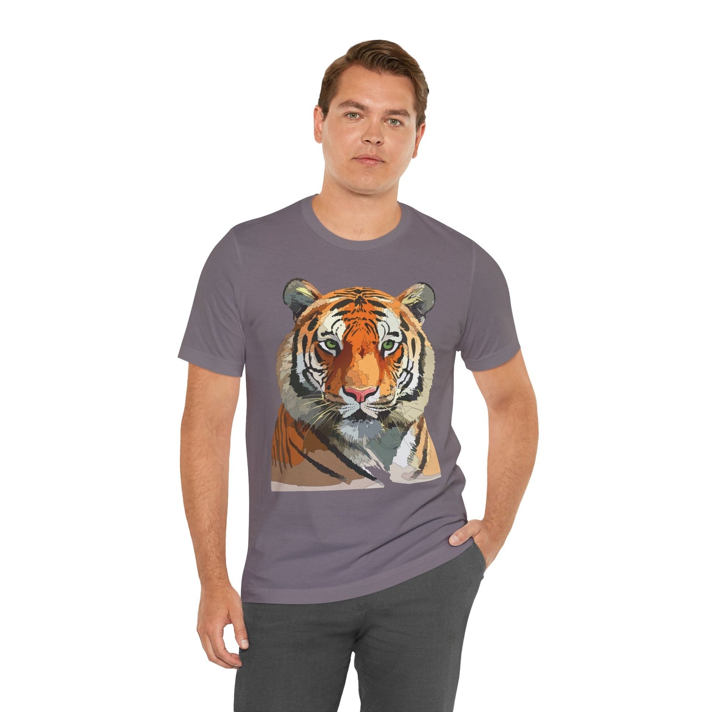 Unisex Animal Graphic Tee Shirt With Wildlife Art Design For Everyday Comfort Gildan 64000