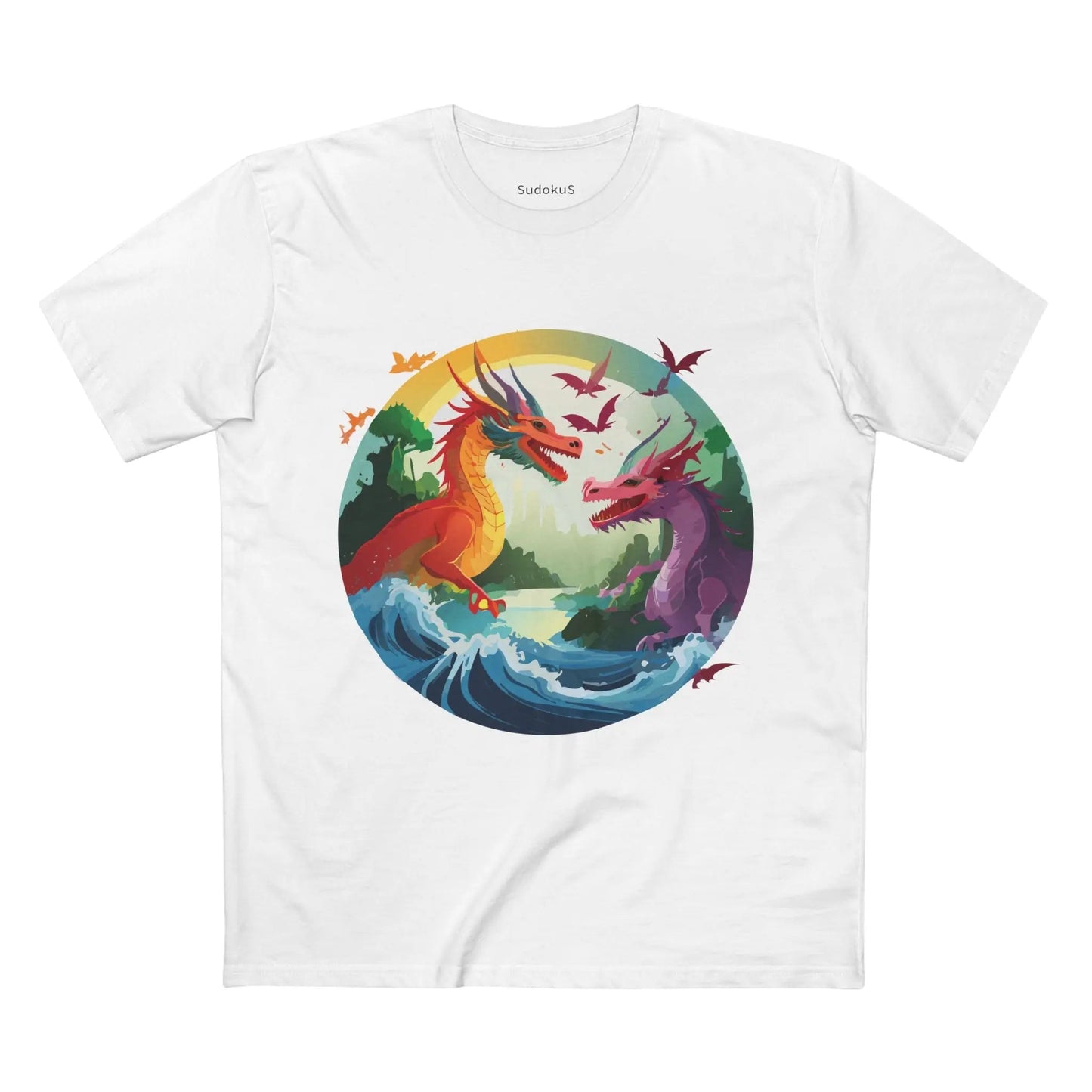 Dragon Graphic Unisex 100 Cotton Staple Tee 16