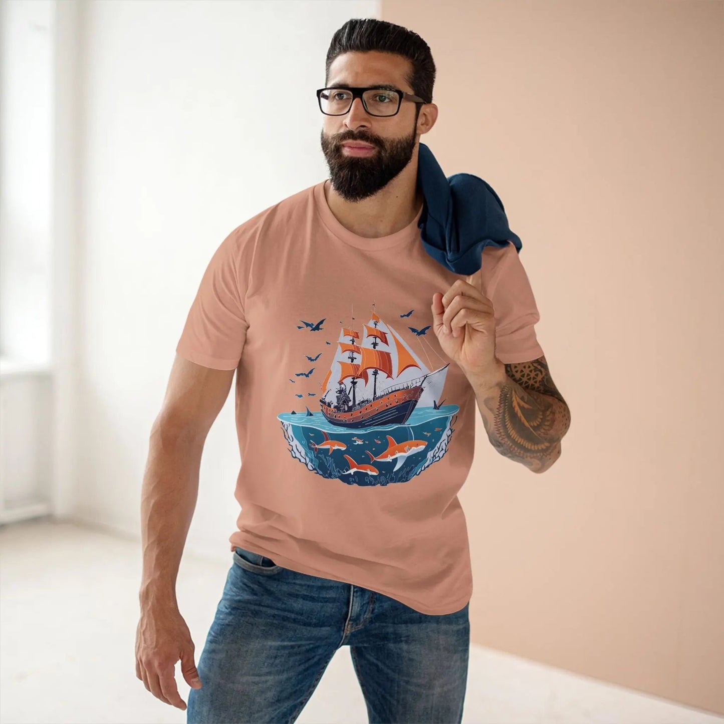 Ocean Coast Graphic Unisex 100 Cotton Staple Tee 24