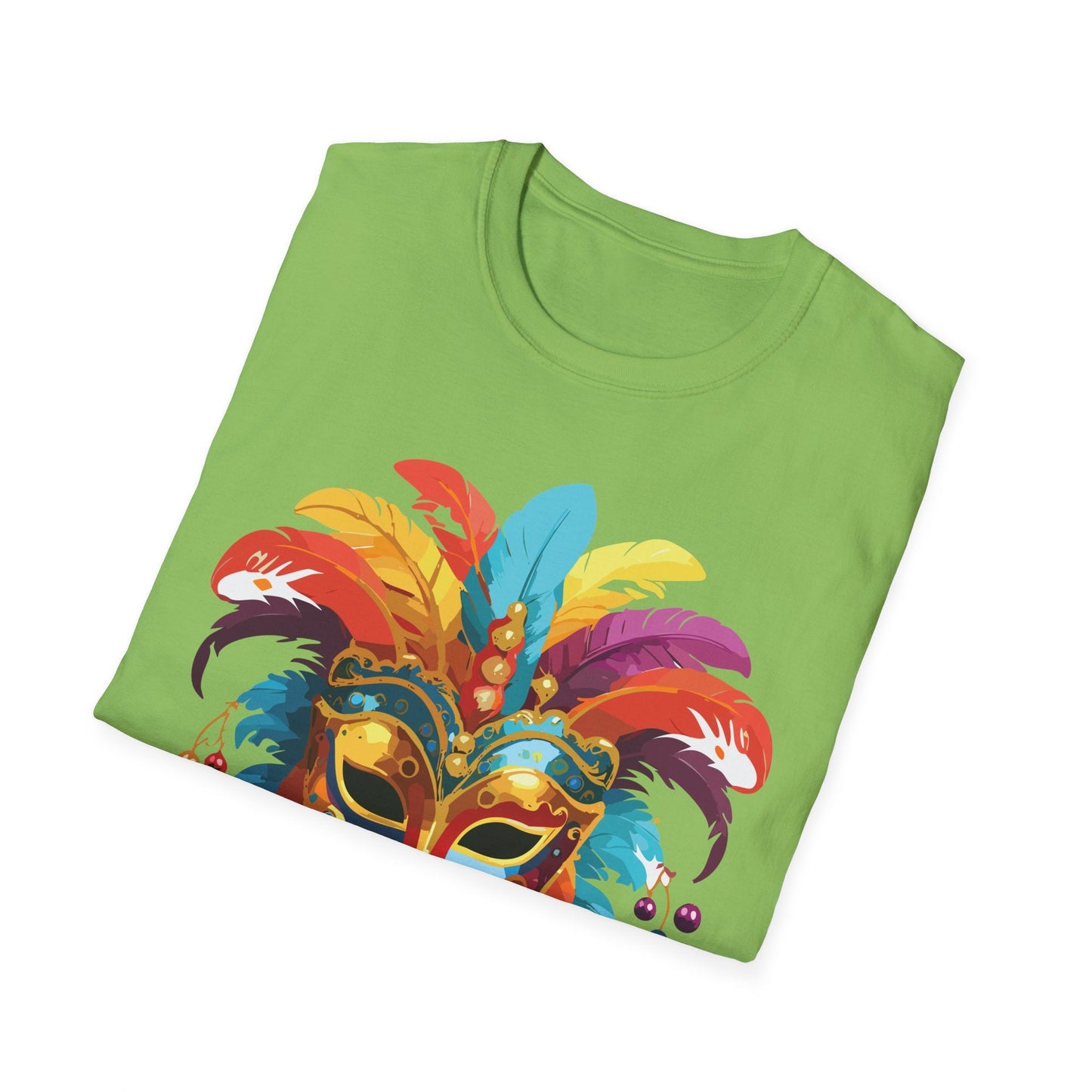 Mask Tee Shirt Unisex Masquerade Art Design Gildan Softstyle 64000 Short Sleeve Tee