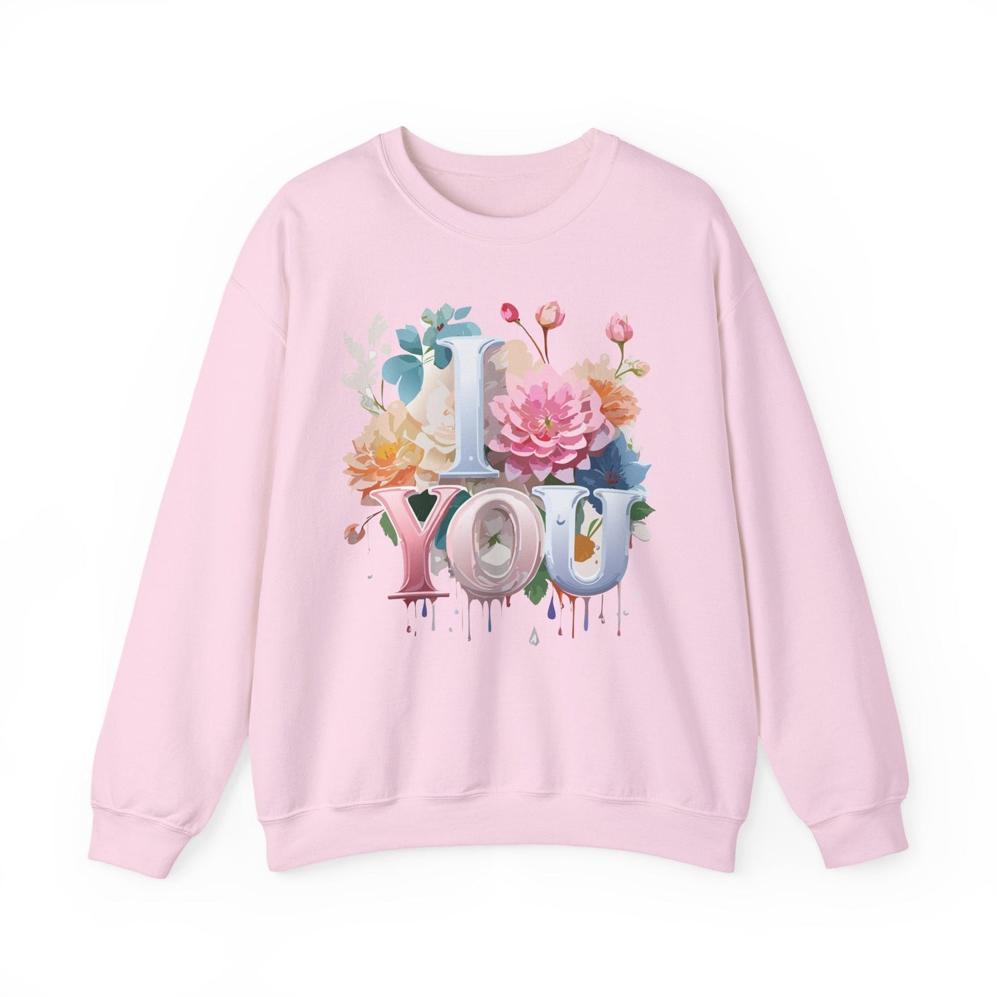 Floral Love Sweatshirt Valentines Day Unisex Crewneck Cozy Flower Design For All Season Wear