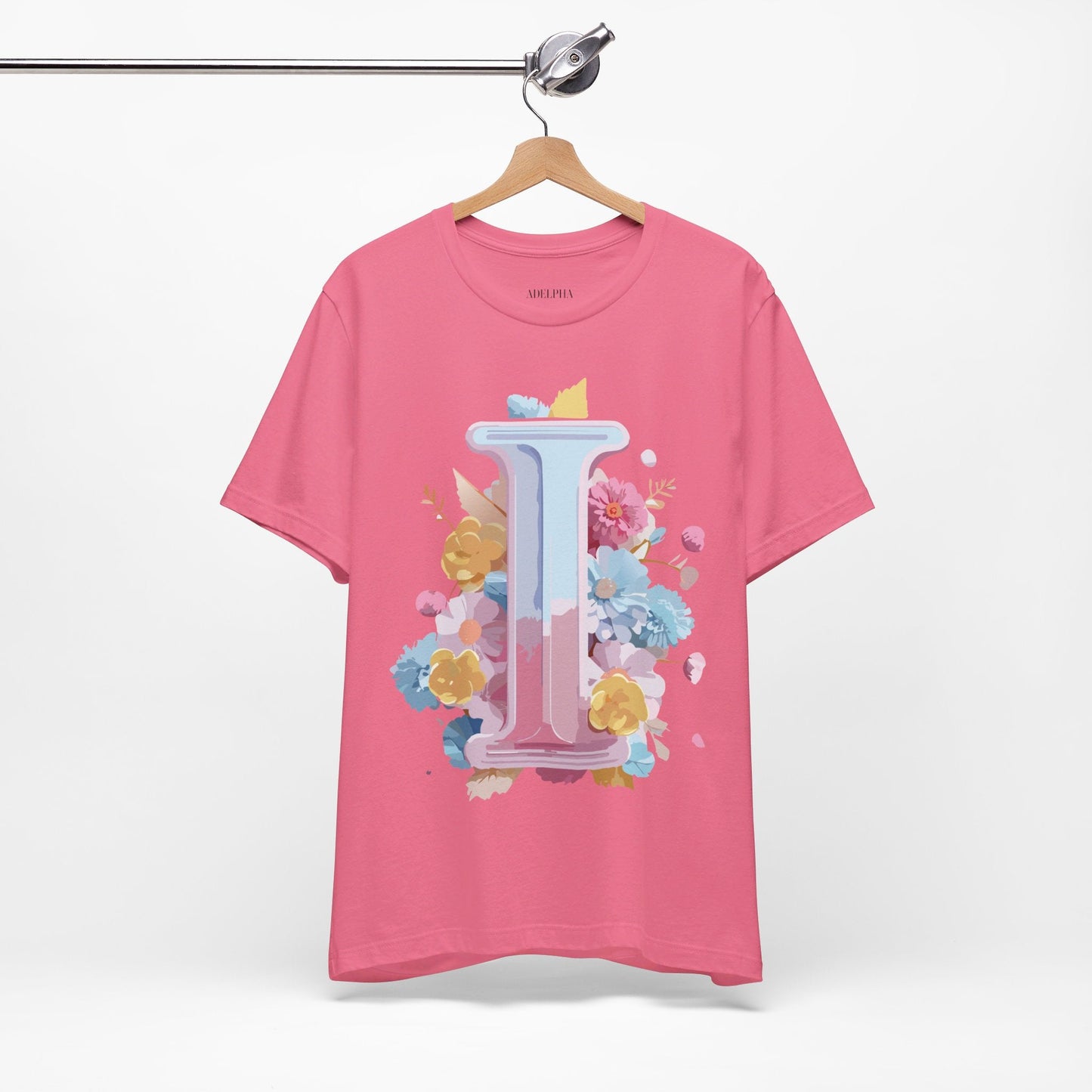 Letter I Shirt Graphic Tee Unisex Vintage Inspired Adelpha Artwork Premium Short Sleeve Tee