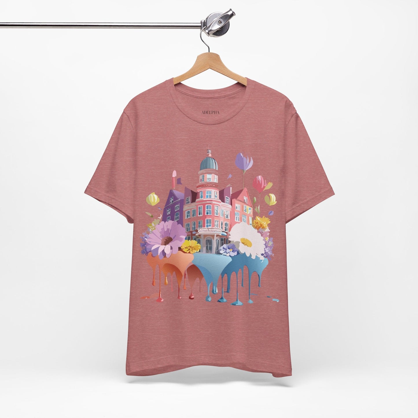 Unisex Graphic T Shirt With Adelpha Artwork Vintage Amsterdam Design Short Sleeve