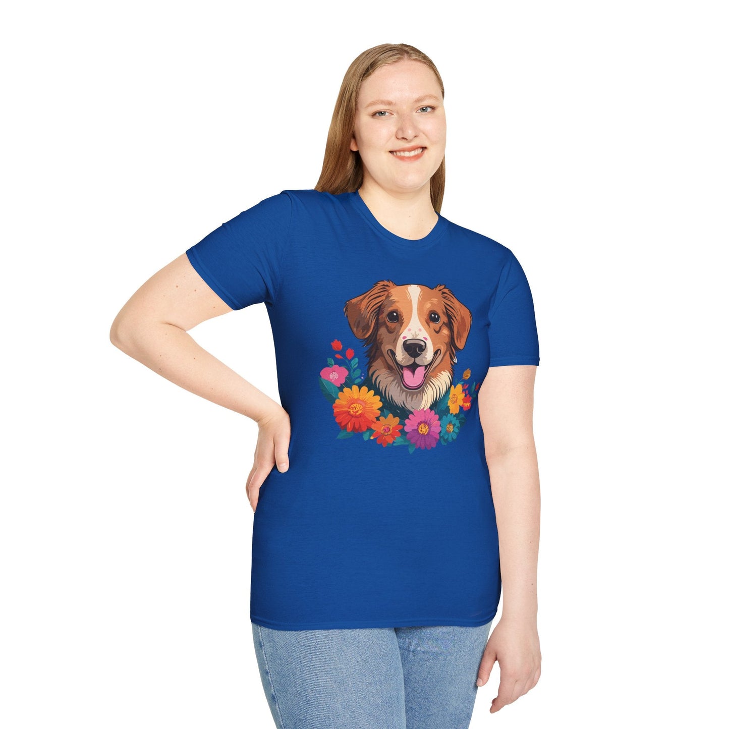 Dog Shirt Unisex Animal Tee Short Sleeve Gildan Softstyle 64000 Cotton Tee