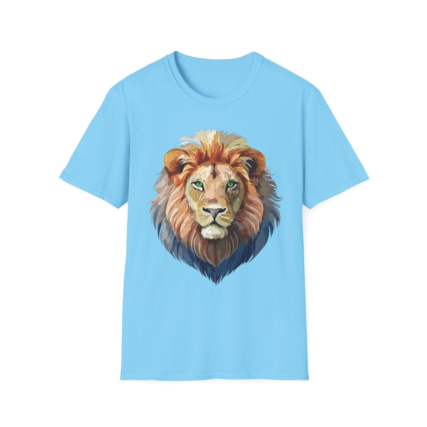 Lion Floral Tee Unisex Gildan Softstyle 64000 Cotton Short Sleeve Shirt