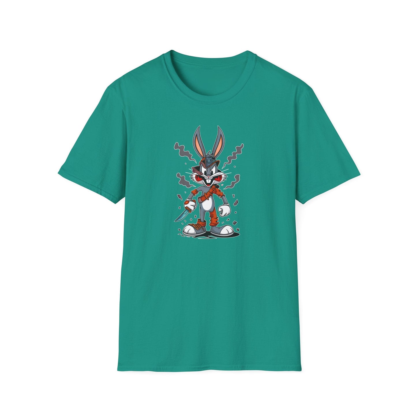 Bugs Bunny T Shirt 100 Percent Ring Spun Cotton Gildan Softstyle Unisex Cartoon Graphic Design
