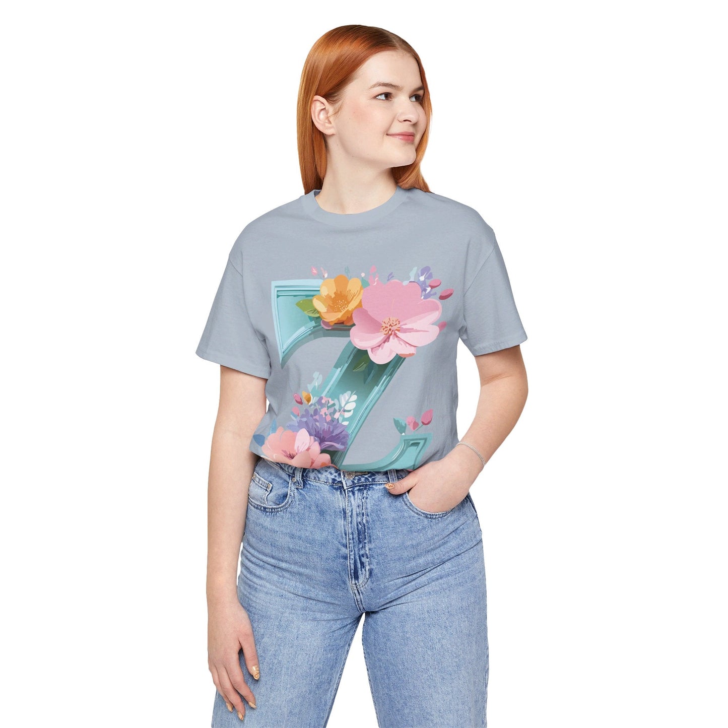 Letter Z Graphic Tee Unisex Jersey Short Sleeve Vintage Inspired Artwork