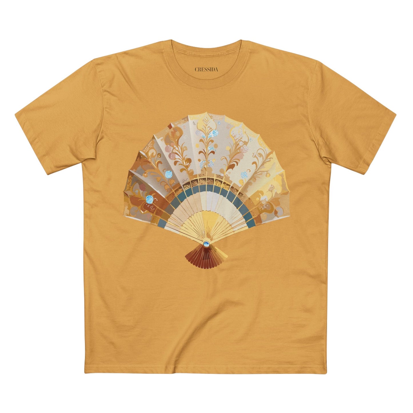 Antique Fan Graphic Design T-Shirt Unisex 100 Cotton Floral Carnival Artwork Tee 21