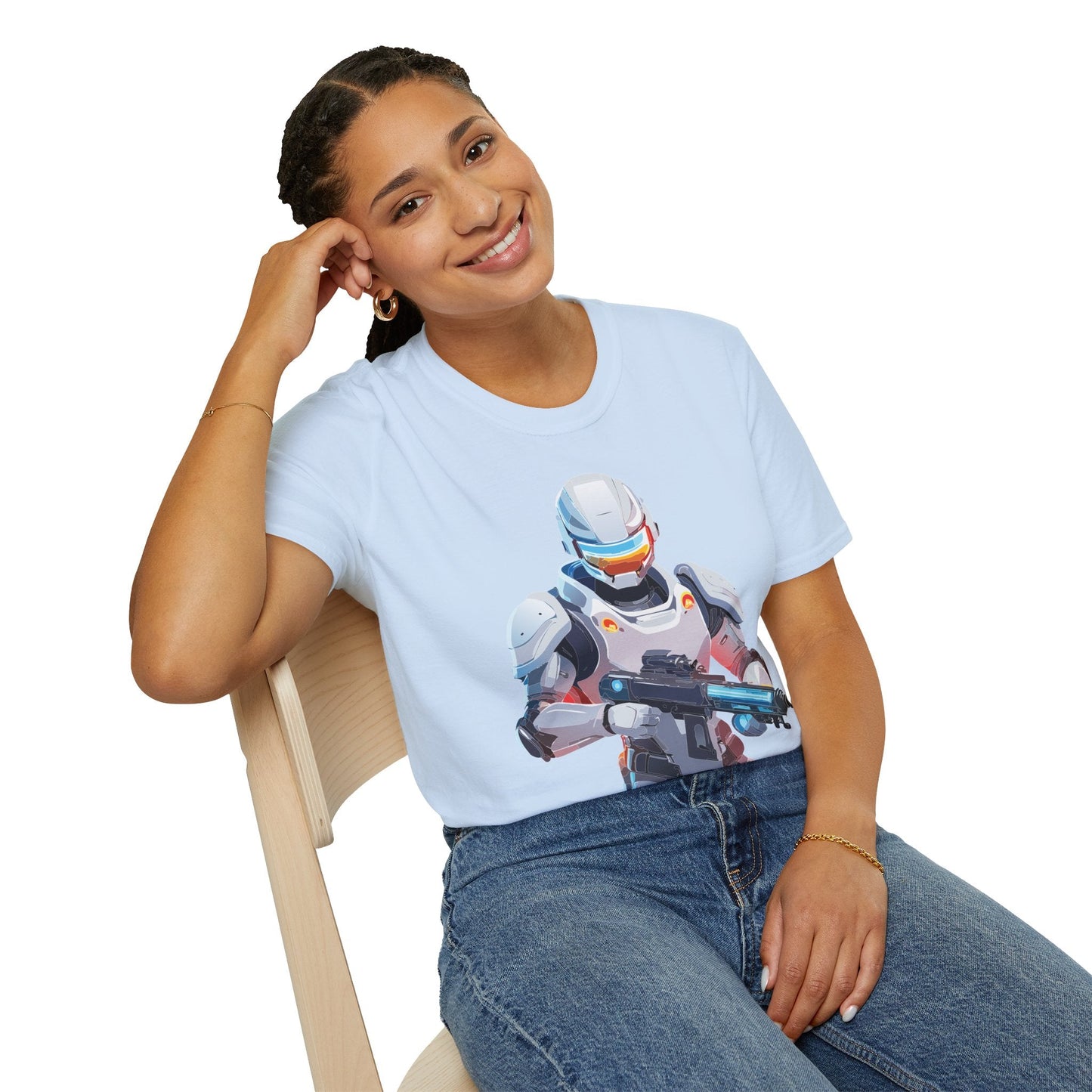 Robocop Themed Unisex Softstyle T Shirt With Robocop Art Design Cotton Tee Premium Comfort