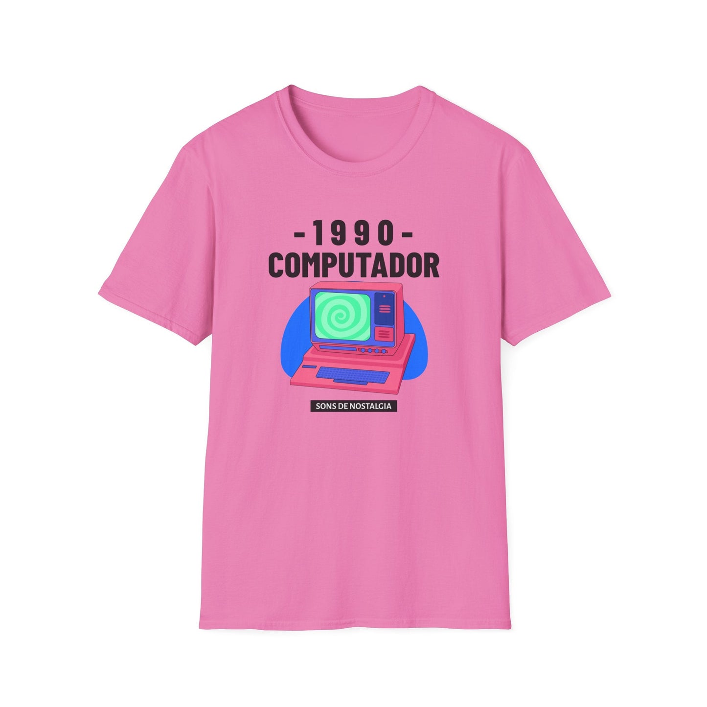 1990 Computador Retro T-Shirt Unisex Cotton Vintage Computer Graphic Tee