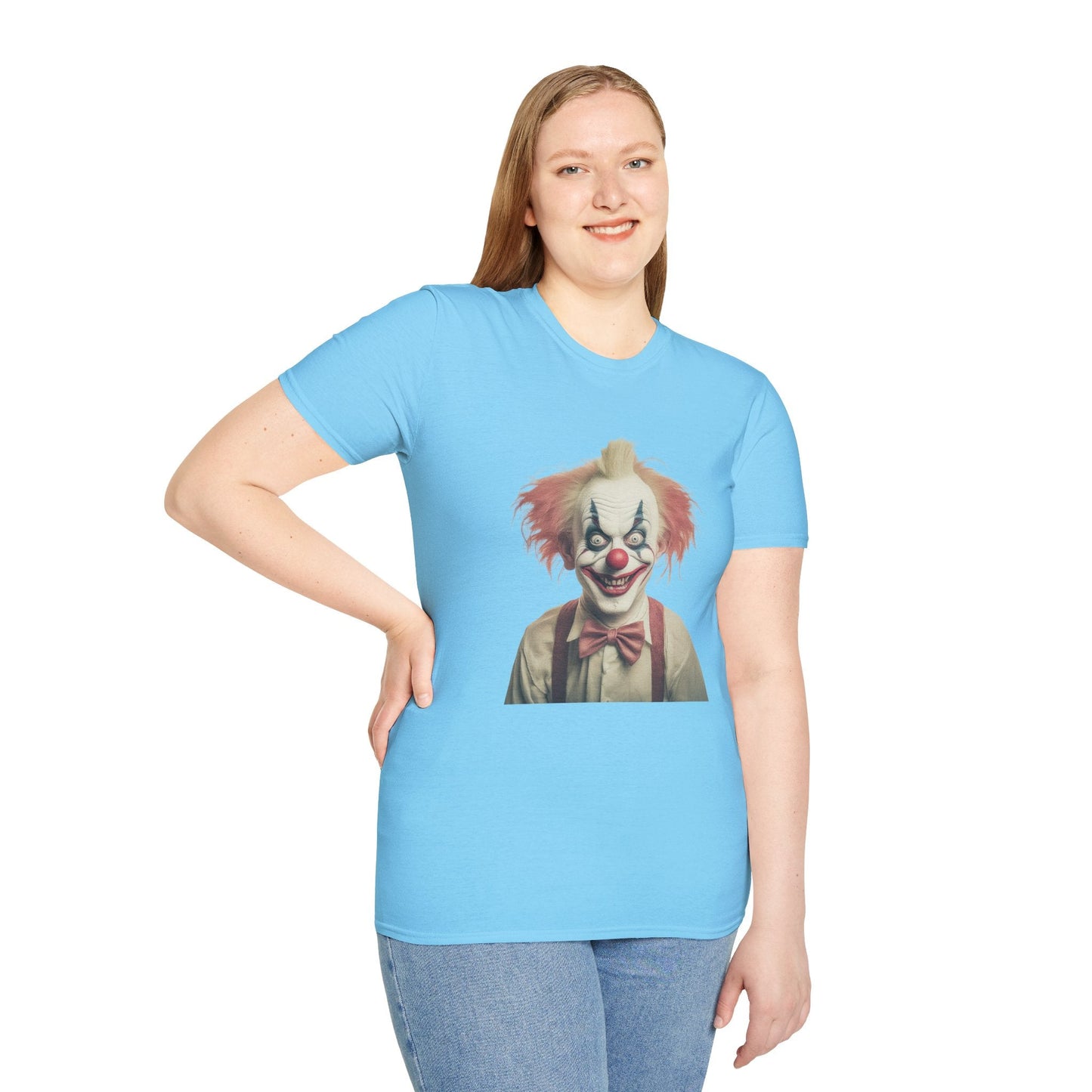 Clown Shirt Circus Tee Gildan Softstyle 64000 One Hundred Percent Ring Spun Cotton Lightweight