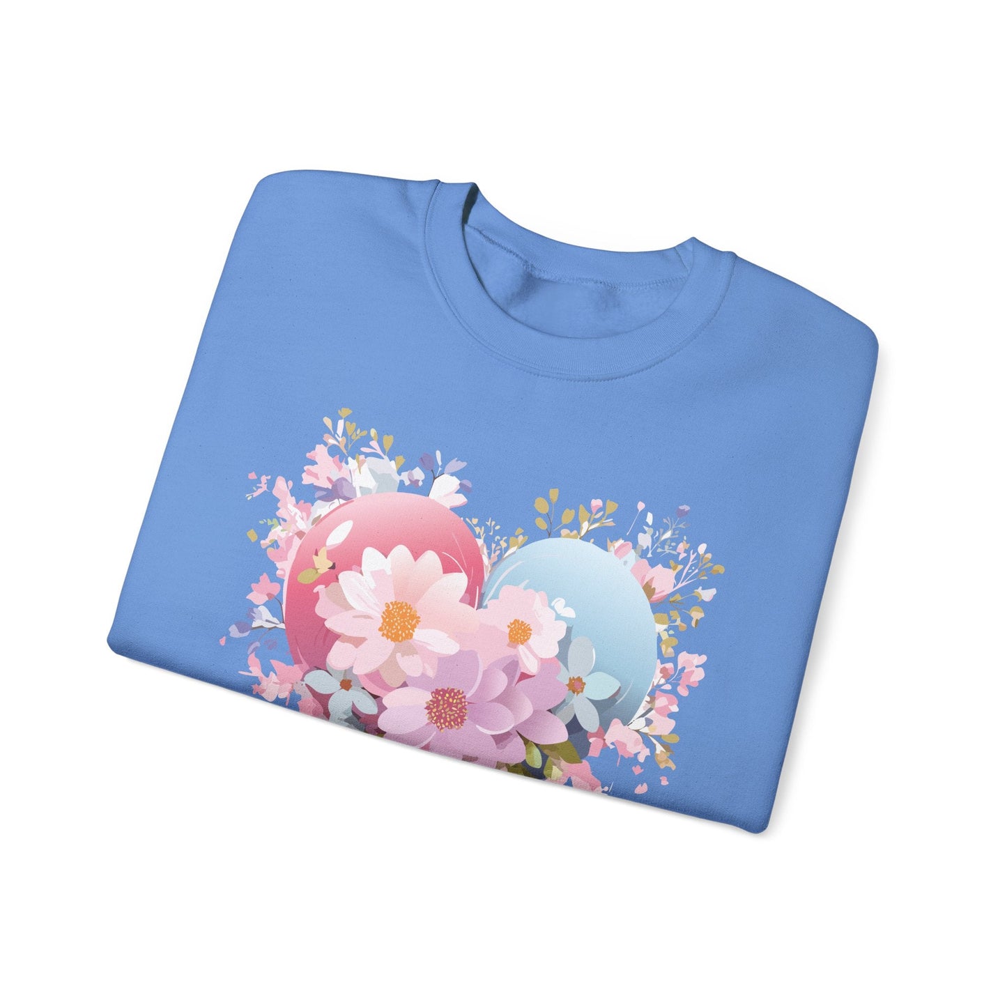 Floral Heart Unisex Crewneck Sweatshirt Gildan 18000 Heavy Blend 50 Cotton 50 Polyester